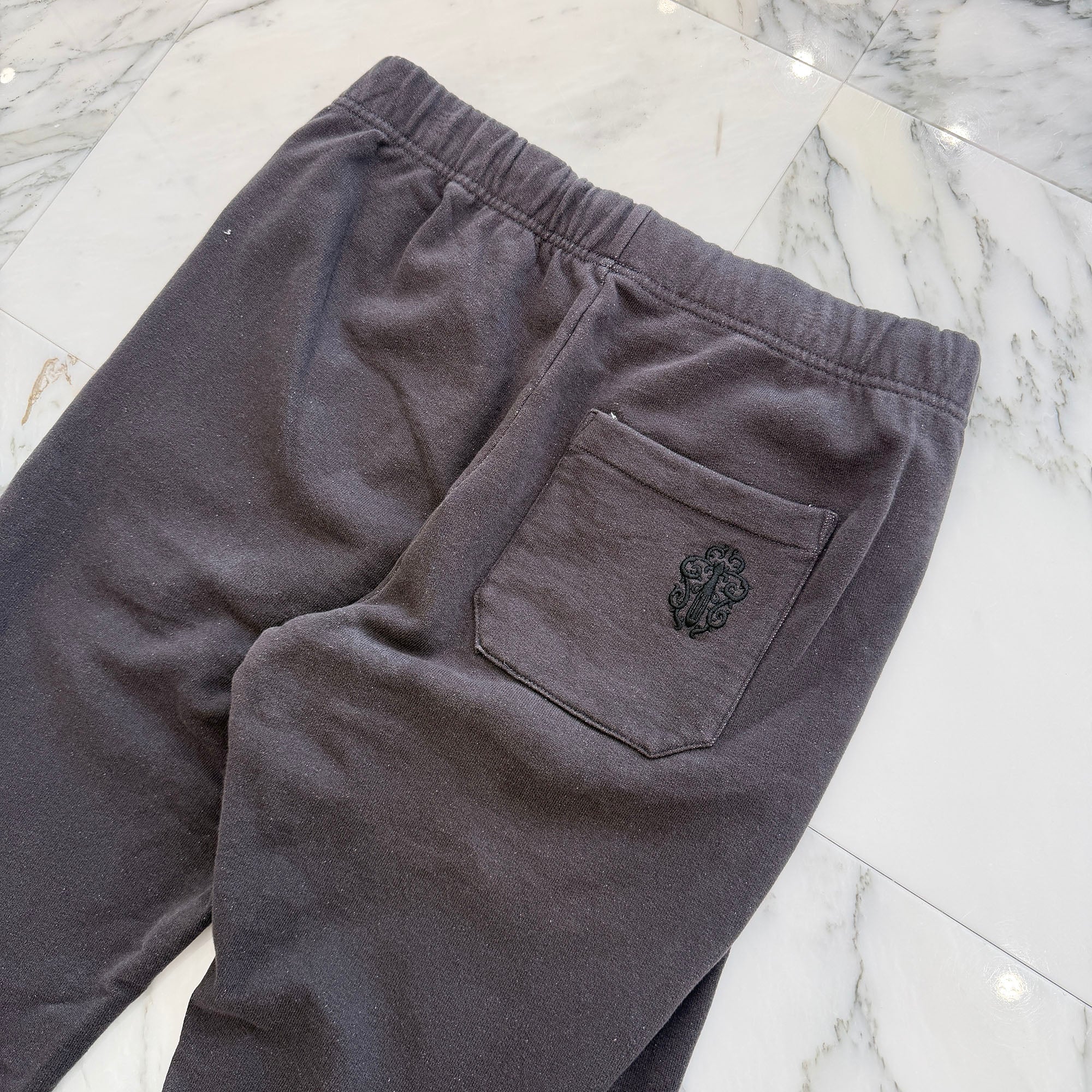 CHROME HEARTS Y NOT Vertical Logo Embroidery Sweat Long Pants Size M クロムハーツ ワイノット ヴァーティカルロゴ 刺繍 スウェットロングパンツ サイズM