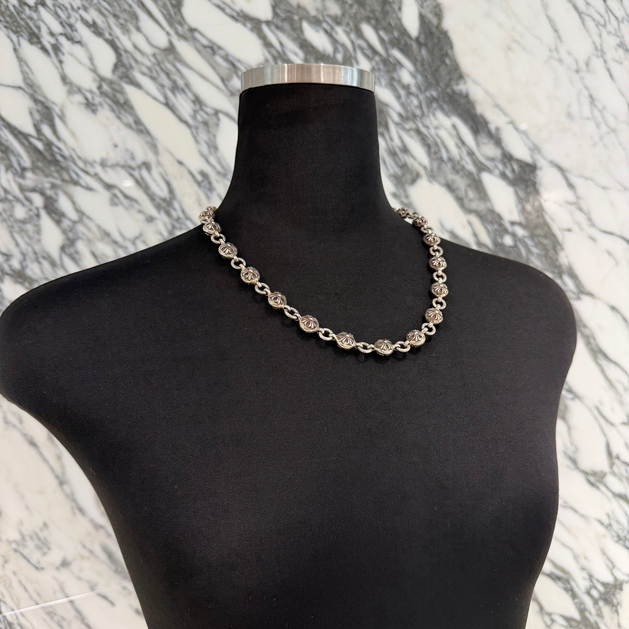 CHROME HEARTS  Cross Ball Necklace #2 Size 20 Inch クロムハーツ クロスボール ネックレス #2 サイズ20インチ