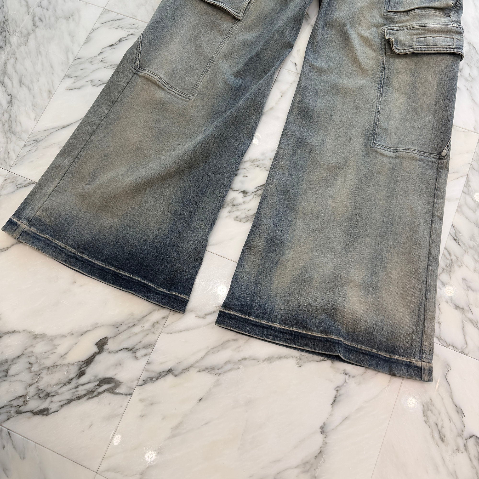 Rick Owens DRKSHDW 2024AW Double Cargo Jumbo Belas Pants DU2D2398-SKY Size XS リックオウエンス ダークシャドウ ダブルカーゴ ジャンボベラス パンツ サイズXS