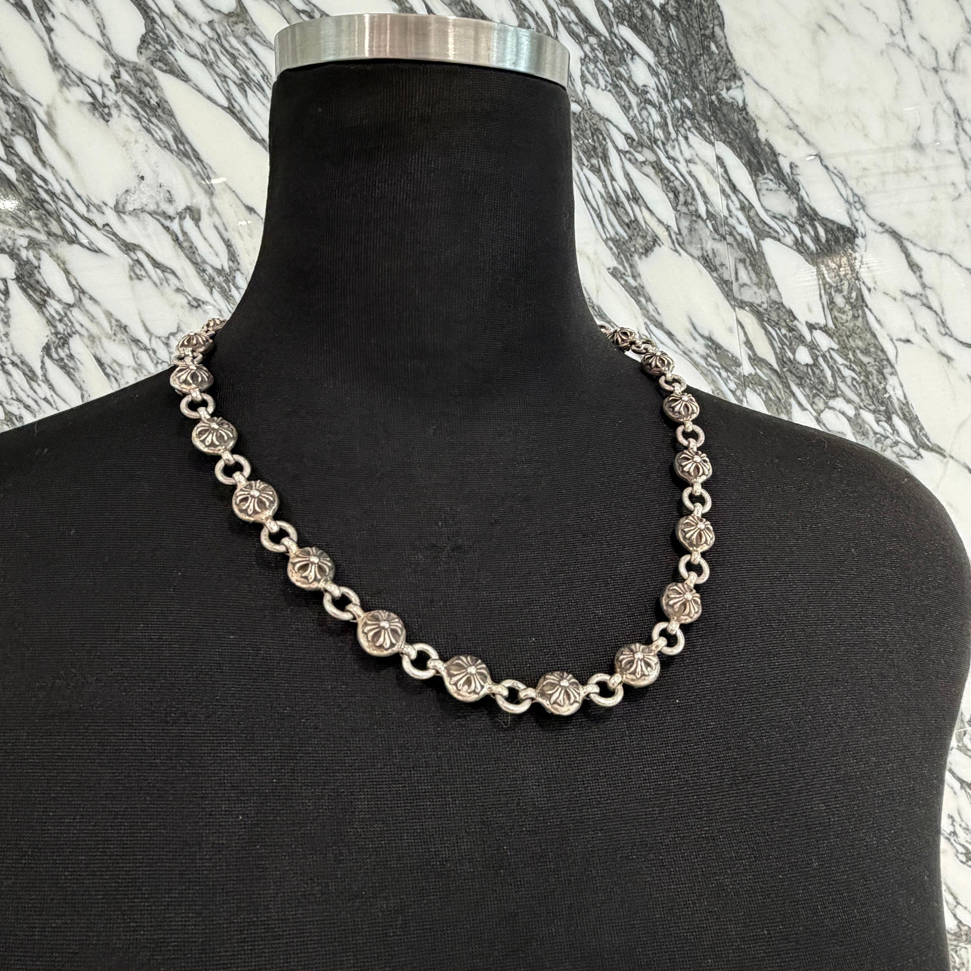 CHROME HEARTS Cross Ball Necklace #2 Size 20 Inch クロムハーツ