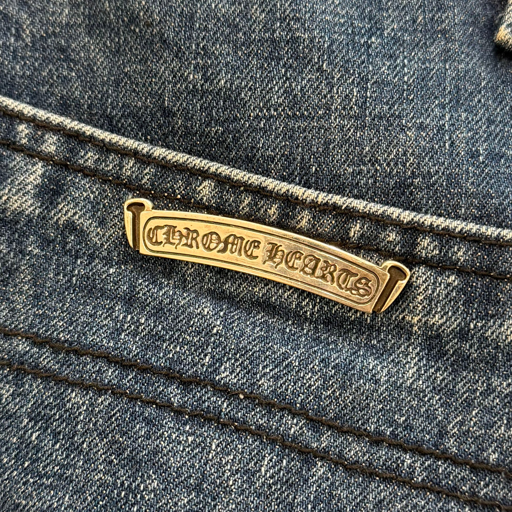 CHROME HEARTS Carpenter Cross Ball Button Denim Shorts Size 29 クロムハーツ カーペンター クロスボールボタン デニムショーツ サイズ29