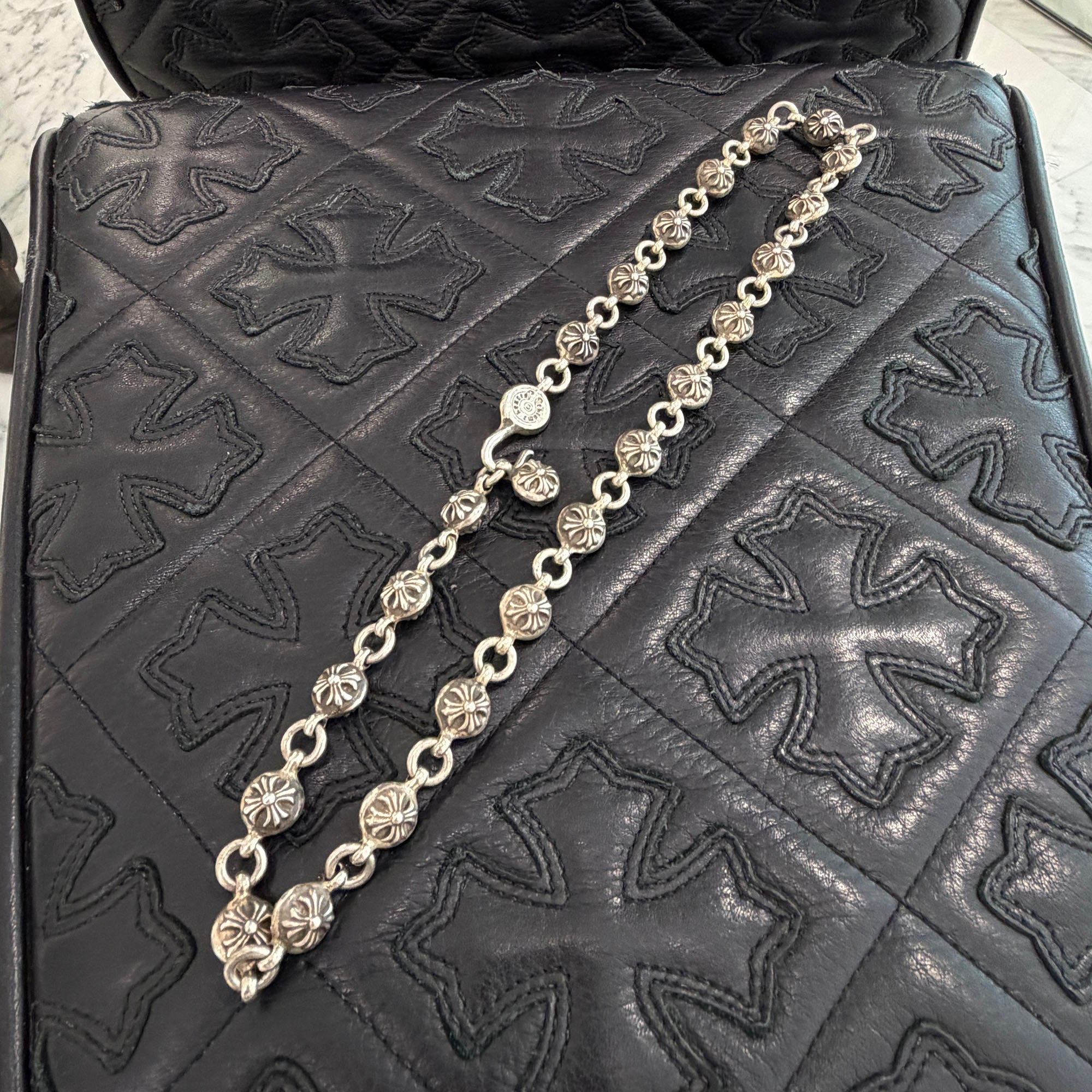 CHROME HEARTS Cross Ball Necklace #2 Size 20 Inch クロムハーツ