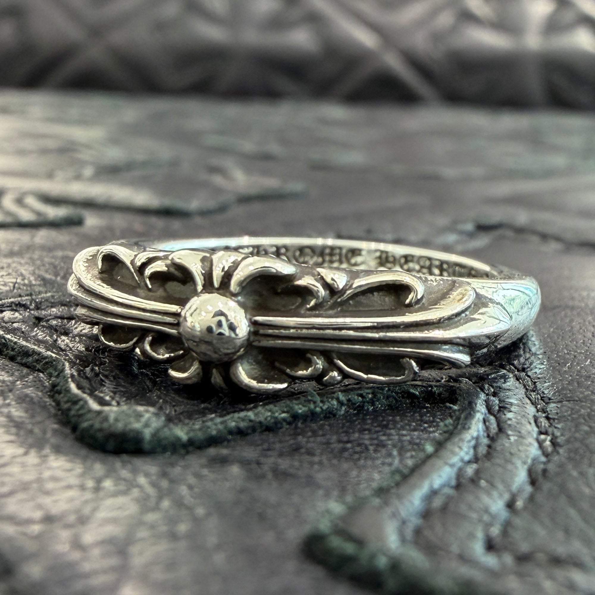 CHROME HEARTS Baby Classic Floral Cross Ring 20.5号 クロムハーツ ベイビークラシック フローラルクロス リング サイズ20.5号