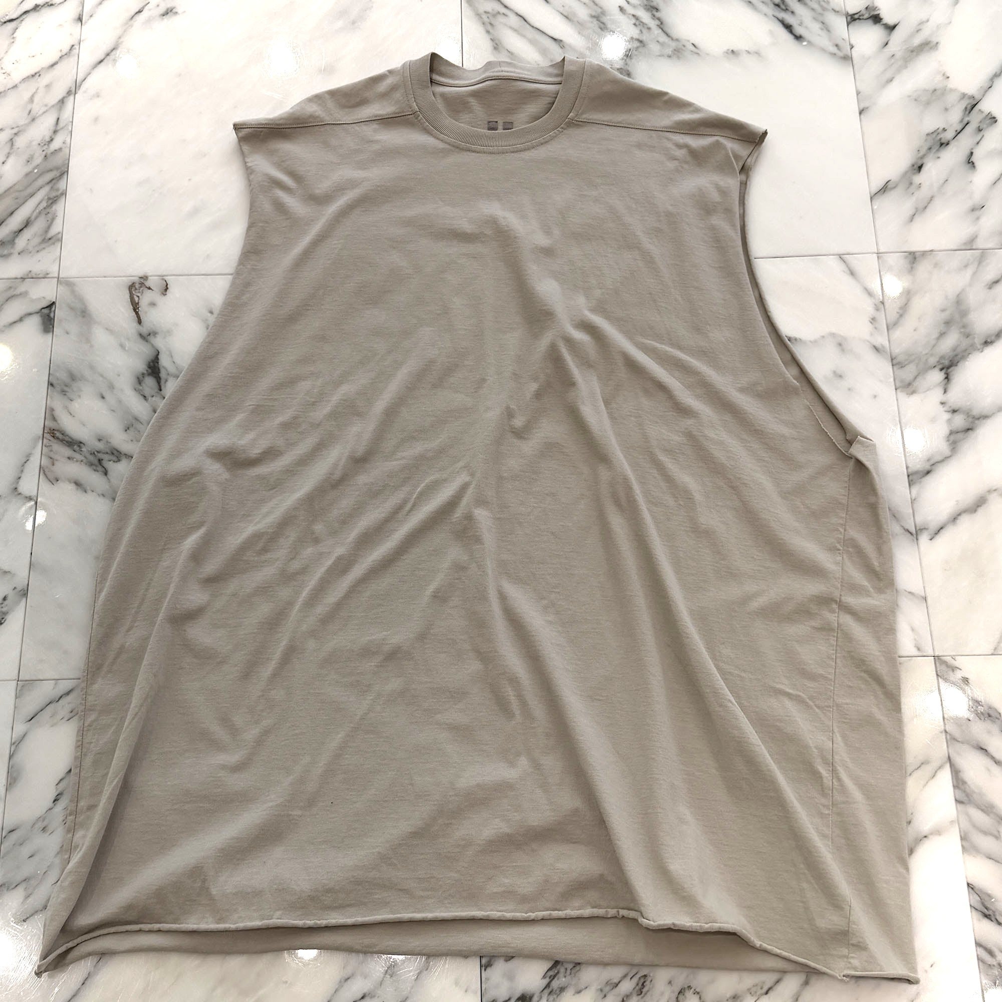 Rick Owens 2021AW Cotton Sleeveless Overshirt RR02A5107-JA ONE SIZE リックオウエンス コットンノースリーブオーバーシャツ ワンサイズ