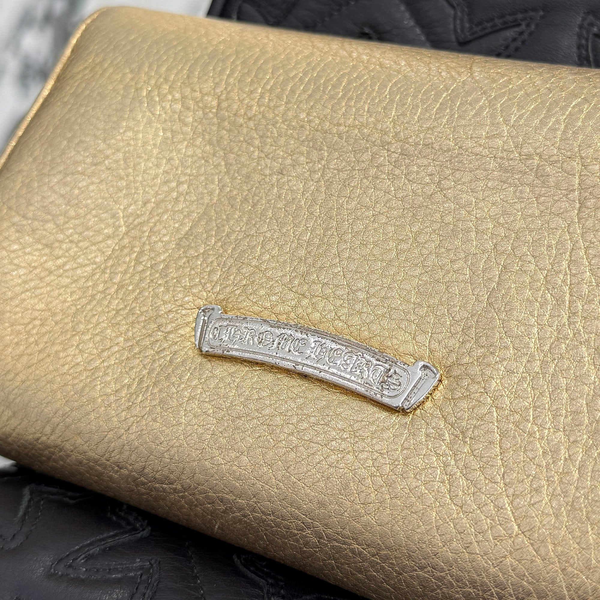 CHROME HEARTS CH PLUS Dinner Leather Clutch Bag クロムハーツ CHプラス ディナー レザー クラッチバッグ
