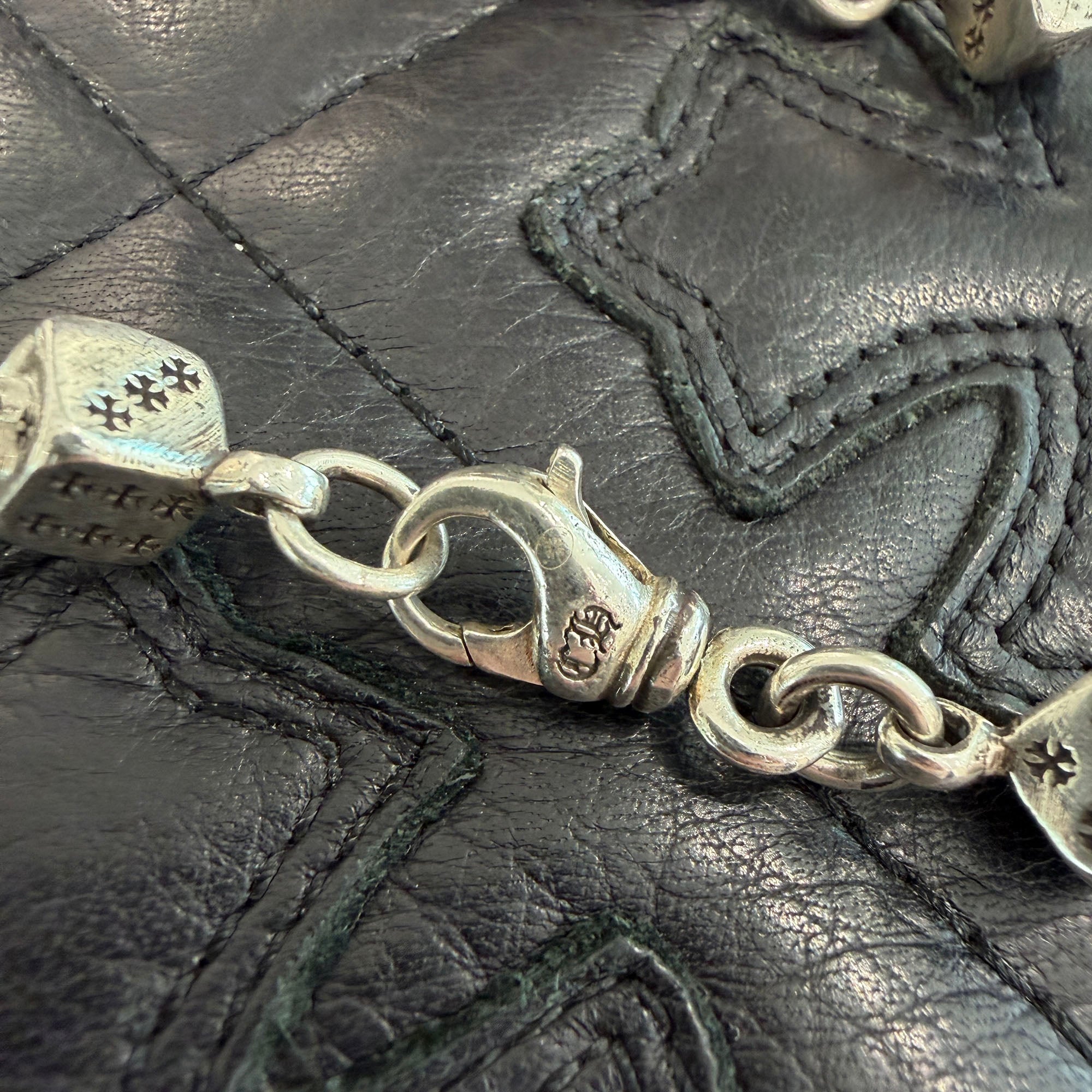 CHROME HEARTS DICE Cross Ball Silver Neckless Size 20 Inch クロムハーツ ダイス クロスボール シルバー ネックレス サイズ20インチ