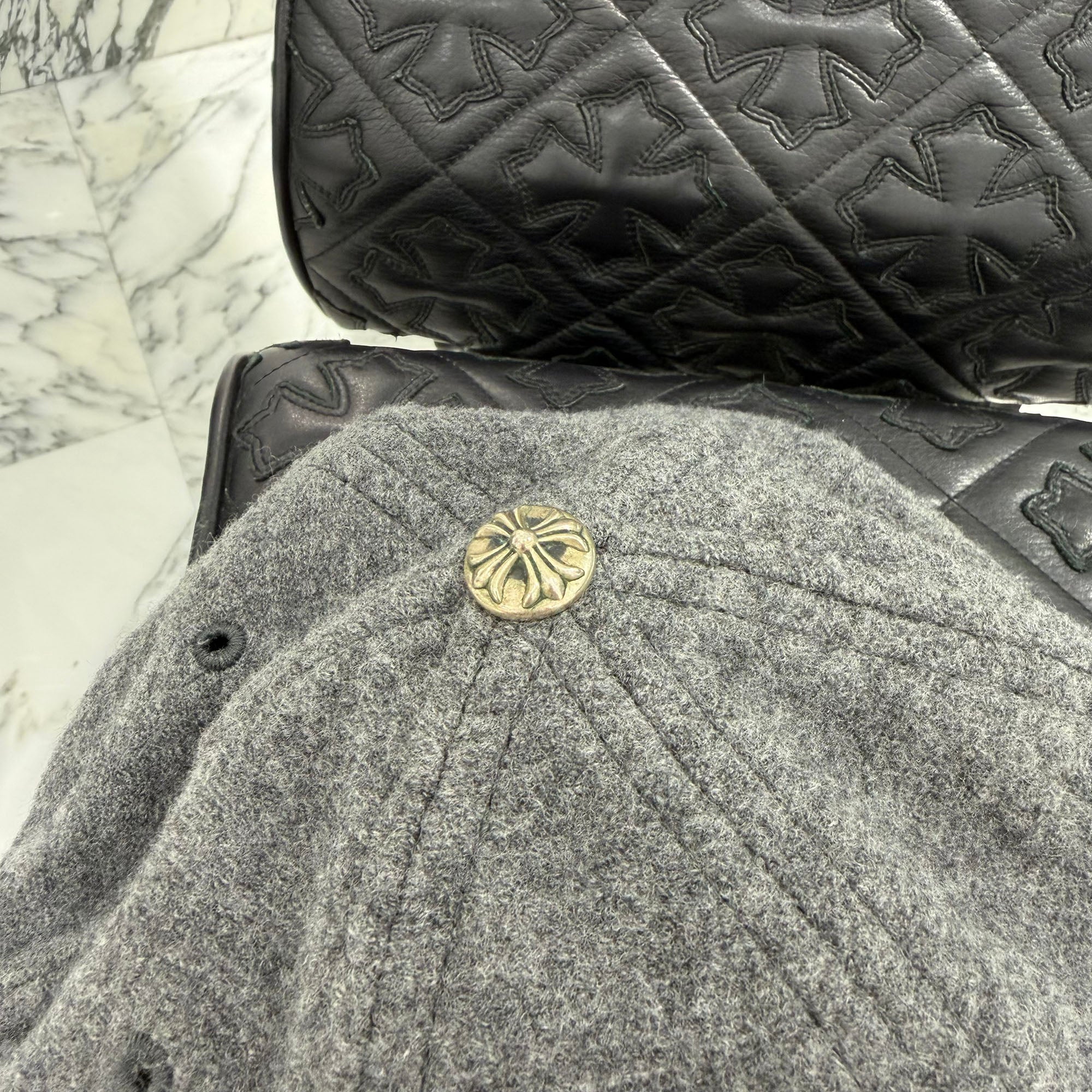 CHROME HEARTS CH Patch Wool Trucker Cap Size ONE SIZE (51-61) クロムハーツ CHパッチ ウール トラッカーキャップ サイズONE SIZE (51-61)