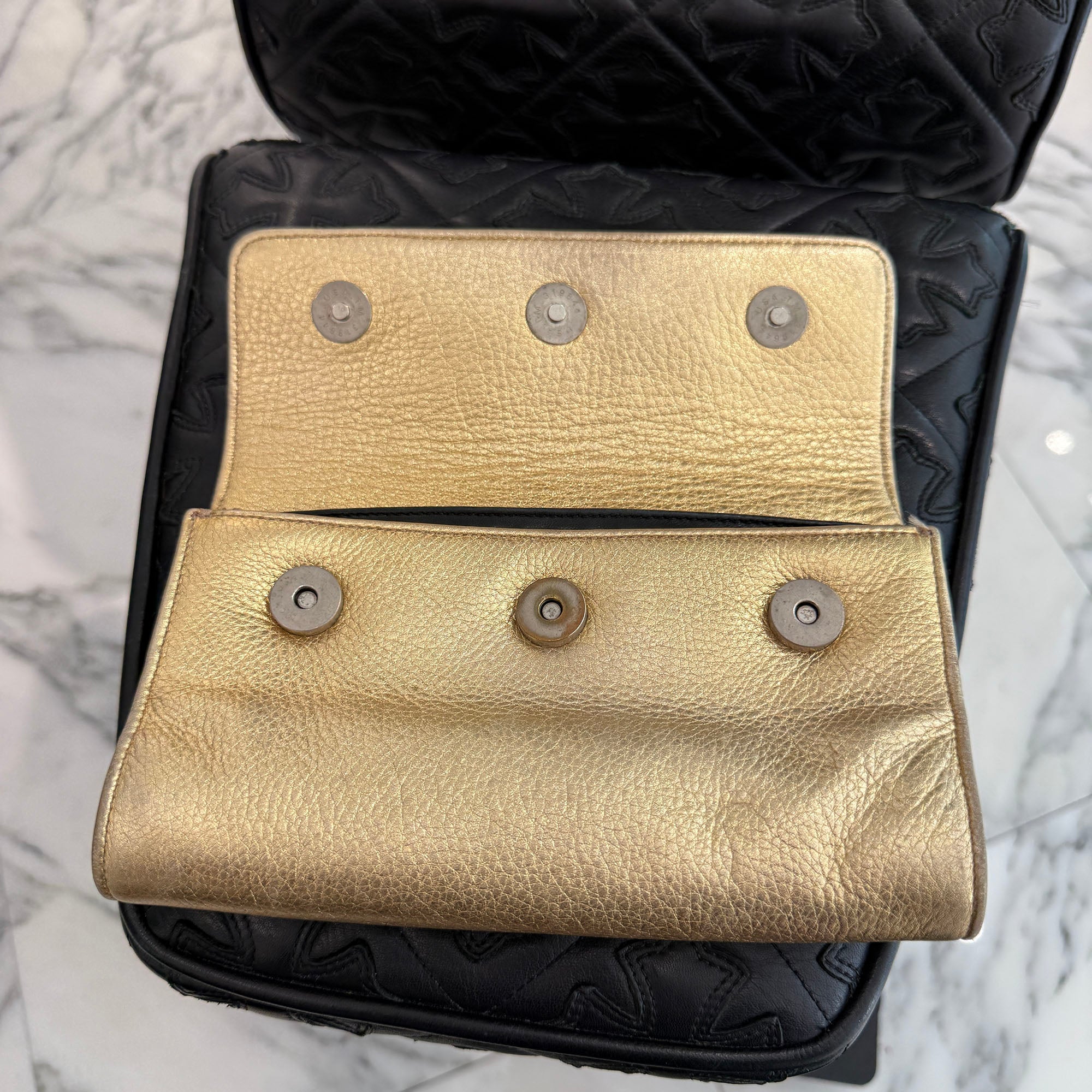 CHROME HEARTS CH PLUS Dinner Leather Clutch Bag クロムハーツ CHプラス ディナー レザー クラッチバッグ