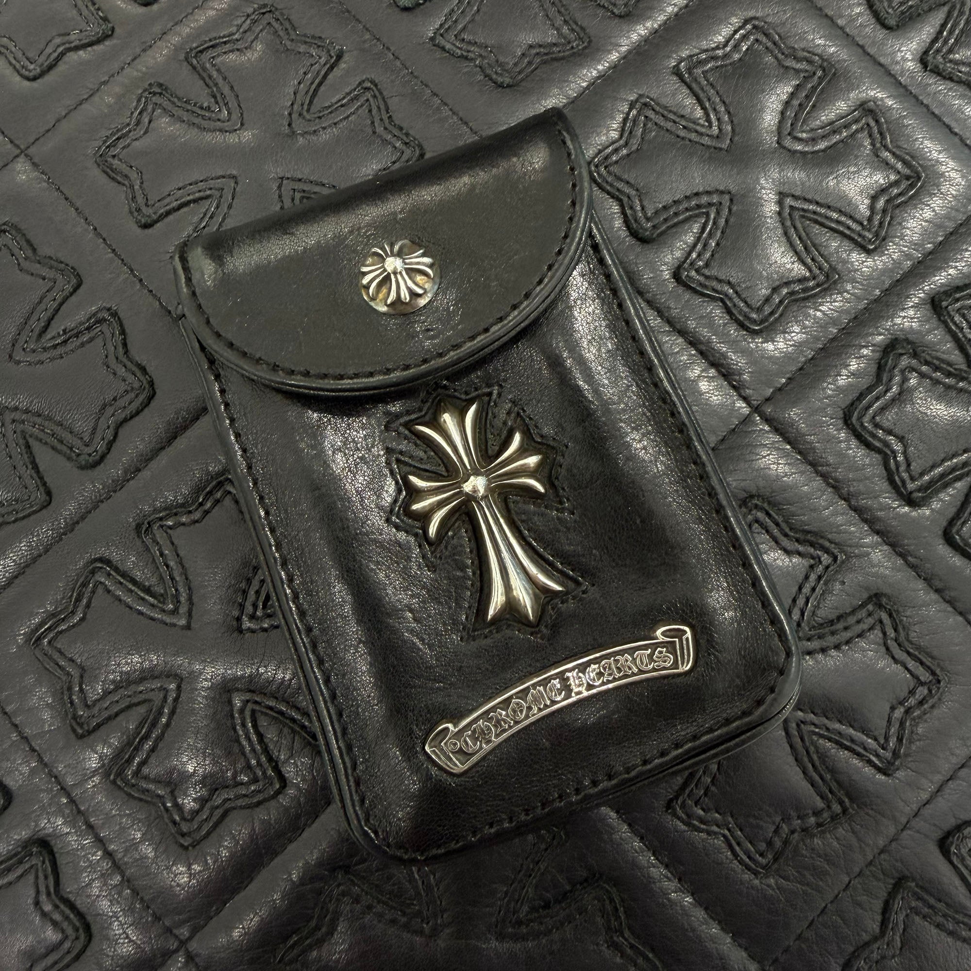 CHROME HEARTS Belt Pouch Small CH Cross Cigarette Case クロムハーツ ルトポーチ スモール CH クロス シガレットケース