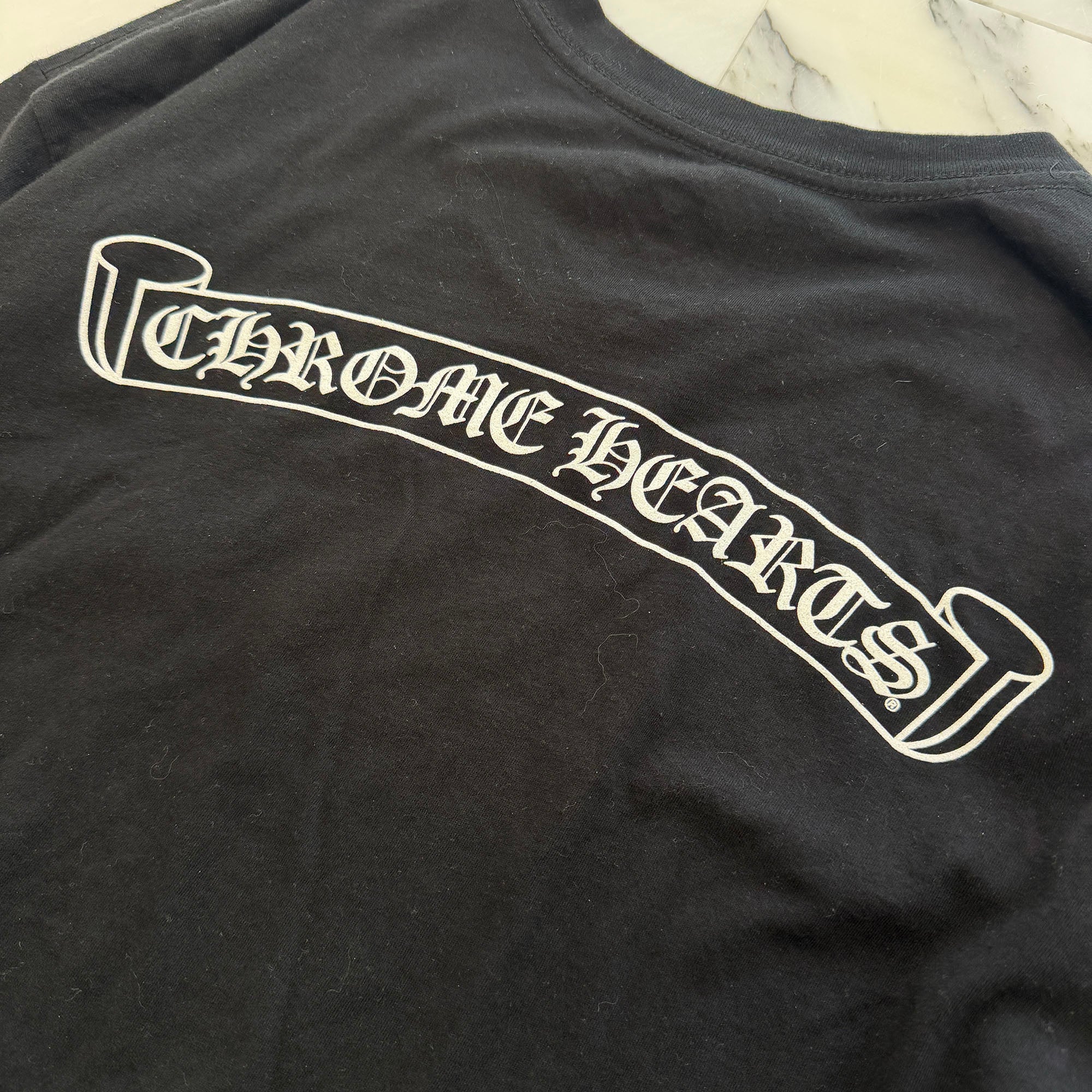 CHROME HEARTS Back Scroll Label Logo Long Sleeve Tee Size XL クロムハーツ バックスクロールラベルロゴ ロングスリーブTシャツ サイズXL