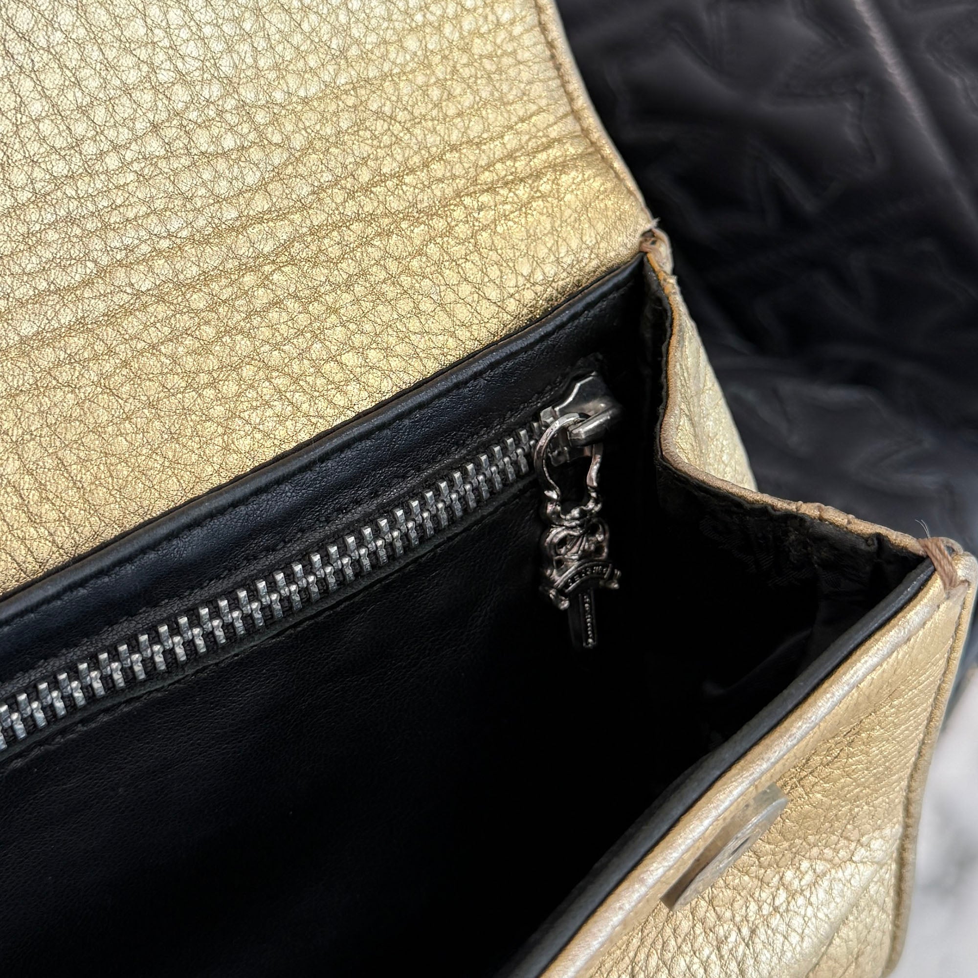 CHROME HEARTS CH PLUS Dinner Leather Clutch Bag クロムハーツ CHプラス ディナー レザー クラッチバッグ