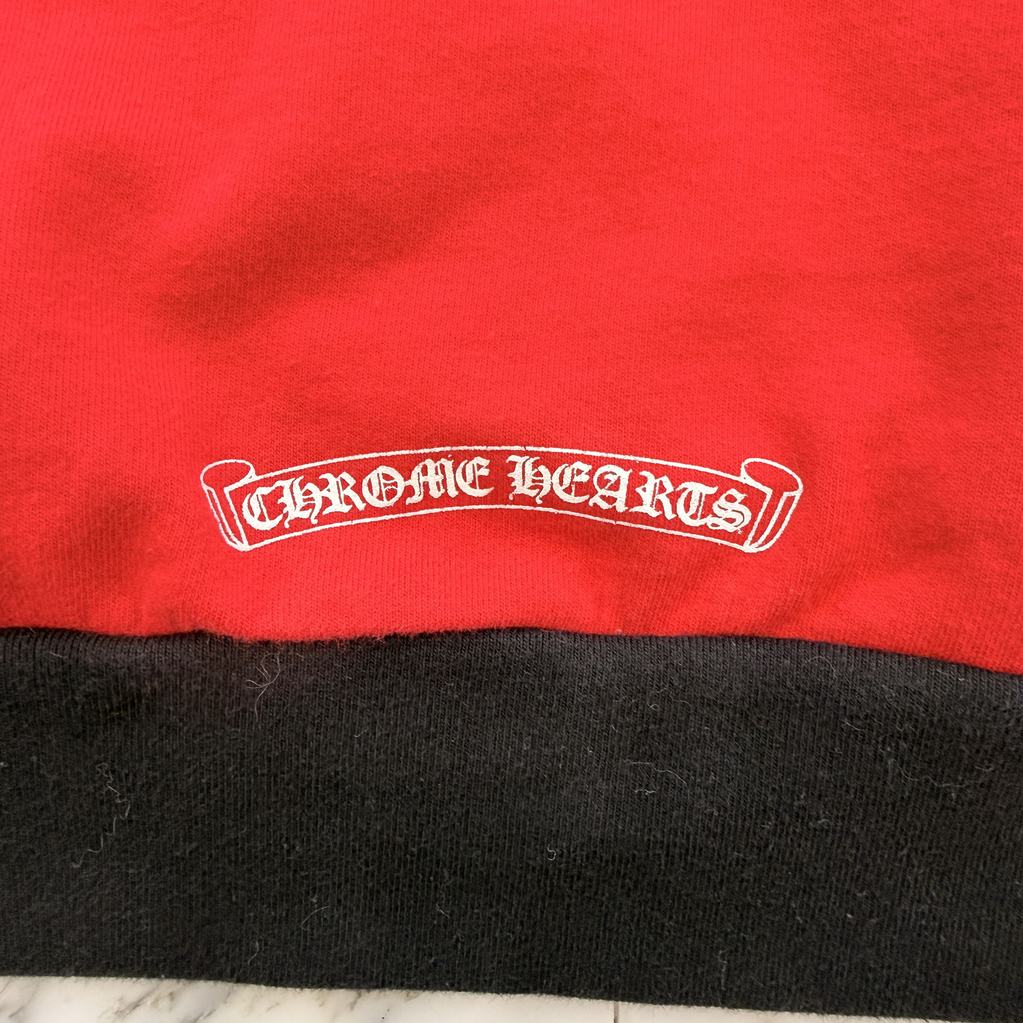 CHROME HEARTS × MATTY BOY Chomper Horseshoe Trico Pullover Hoodie Size M クロムハーツ × マッティボーイ チョンパー ホースシュー トリコカラー プルオーバーフーディ サイズM