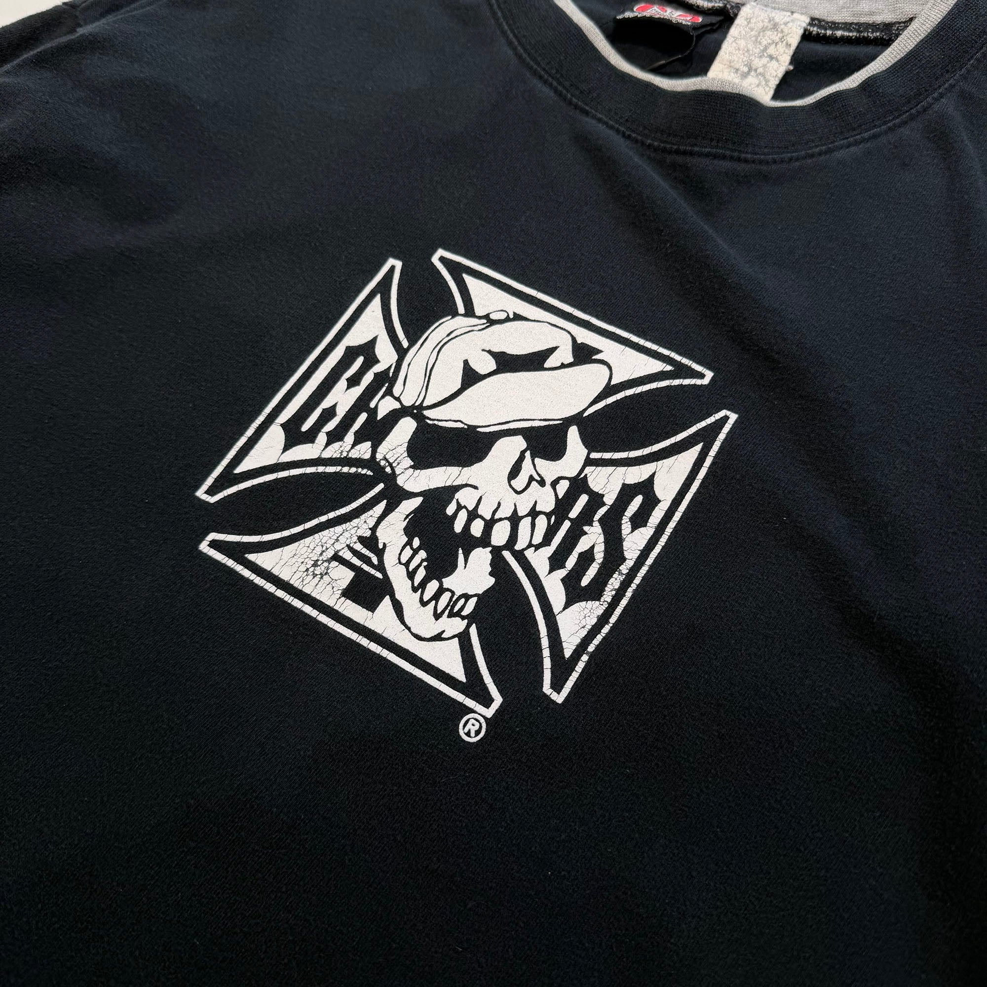Vintage 00's West Coast Choppers " Skull Doble Layer " Fake Layered L/S Tee ヴィンテージ 00's ウェストコーストチョッパーズ "スカル ダブル レイヤー" フェイクレイヤード ロングスリーブ Tシャツ