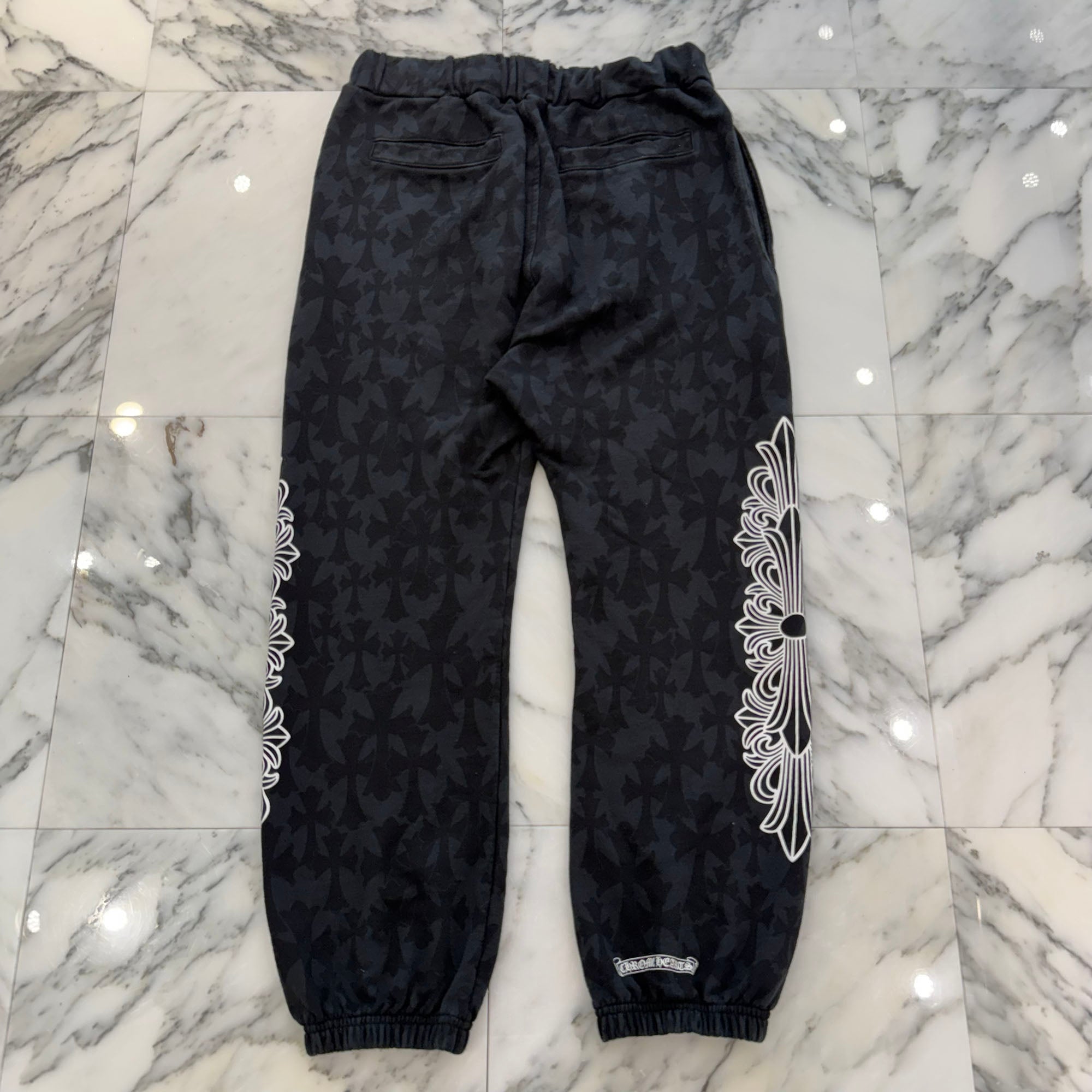 CHROME HEARTS 2024SS Graveyard Cemetery Cross Sweat Long Pants Size M クロムハーツ グレイブヤード セメタリークロス スウェットパンツ サイズM