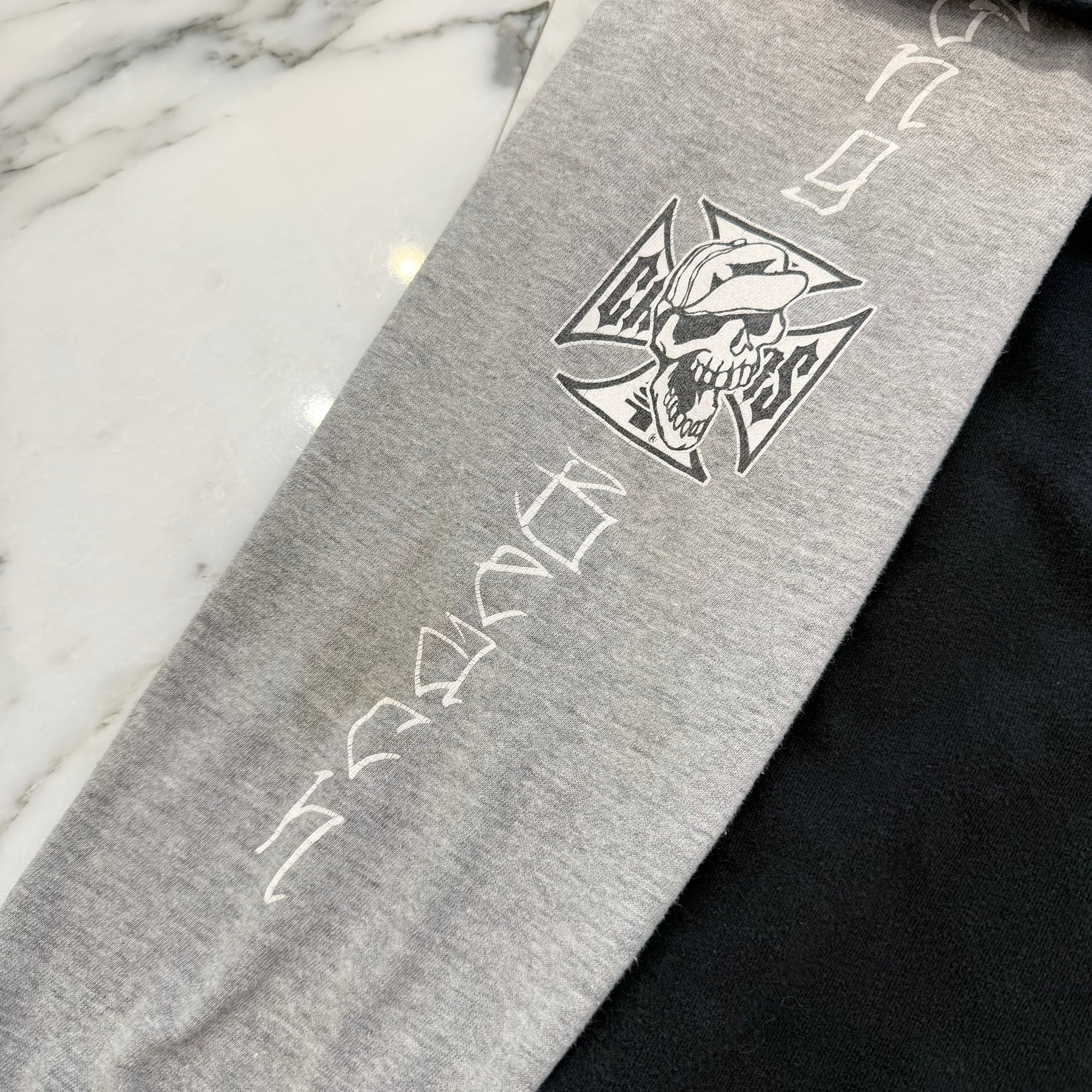 Vintage 00's West Coast Choppers " Skull Doble Layer " Fake Layered L/S Tee ヴィンテージ 00's ウェストコーストチョッパーズ "スカル ダブル レイヤー" フェイクレイヤード ロングスリーブ Tシャツ