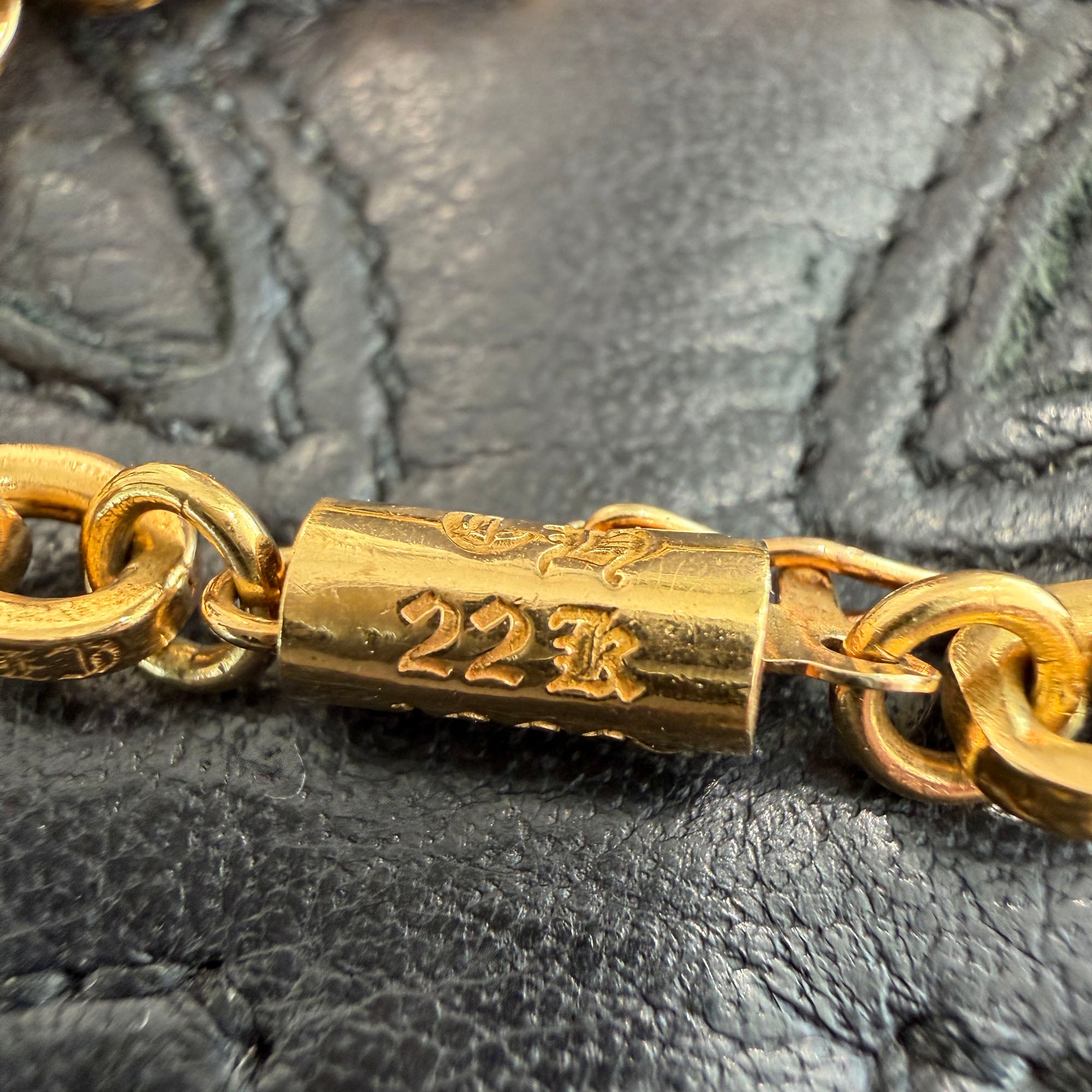 CHROME HEARTS 22K PAPER CHAIN BRACELET Size 8 Inch クロムハーツ 22K ペーパーチェーン ブレスレット サイズ8インチ