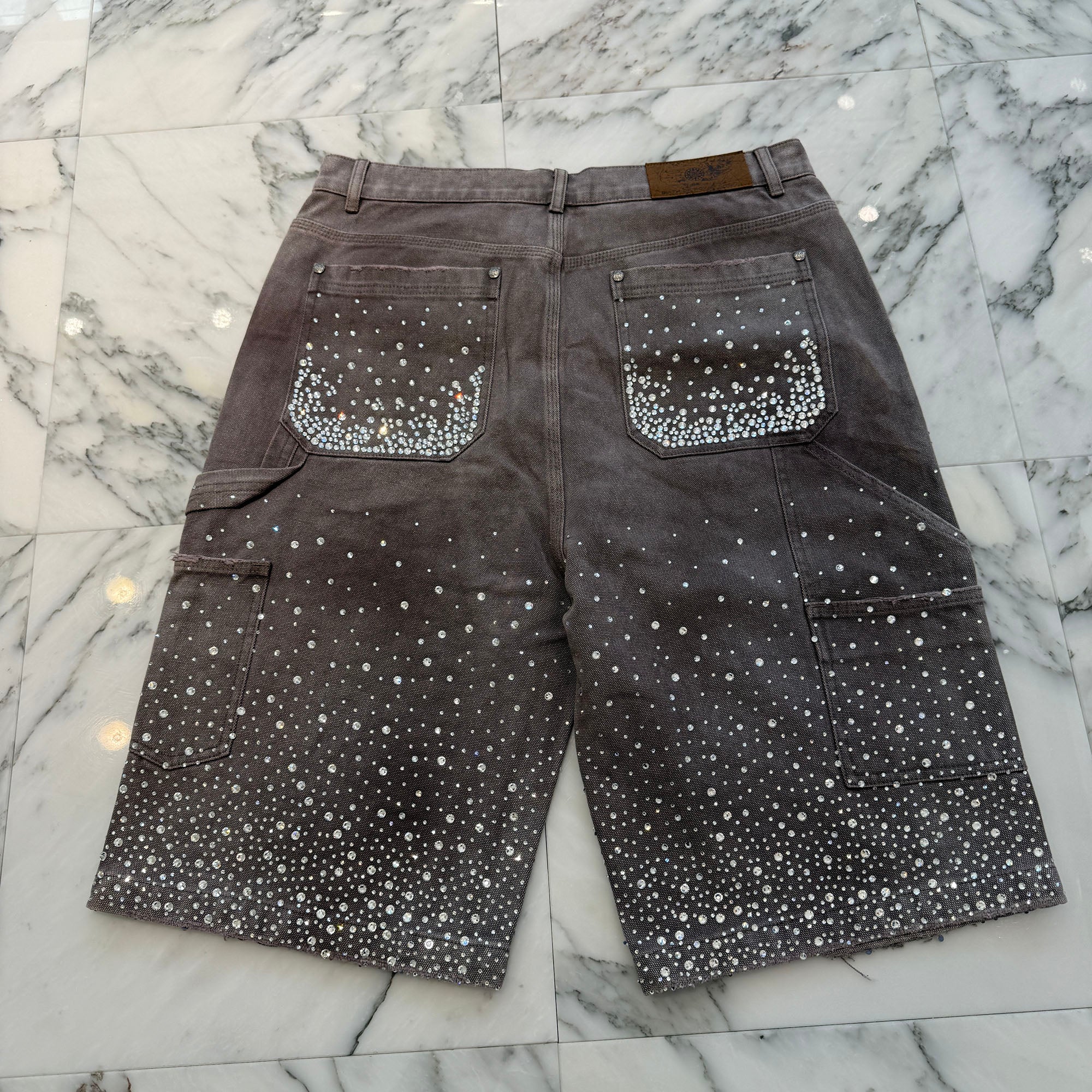 Birth Of Royal Child Rhinestone Carpenter Denim Short Size L バース・オブ・ロイヤル・チャイルド ラインストーンカーペンター デニムショーツ サイズL