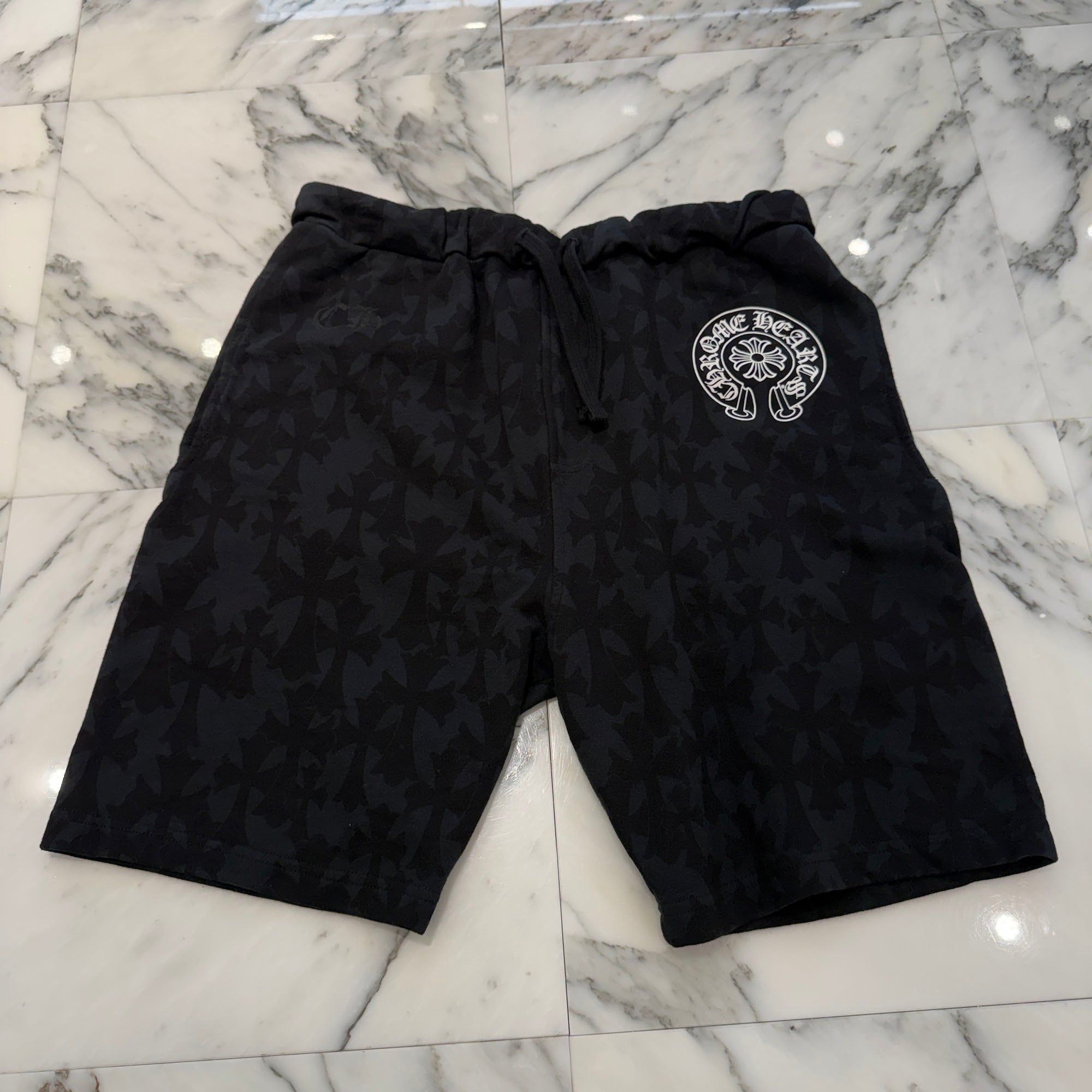 CHROME HEARTS 2024SS Graveyard Cemetery Cross Half Pants Size L クロムハーツ グレイブヤード セメタリークロス ハーフパンツ サイズL