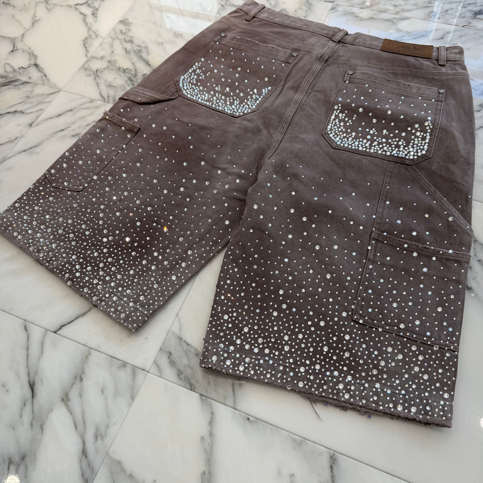Birth Of Royal Child Rhinestone Carpenter Denim Short Size L バース・オブ・ロイヤル・チャイルド ラインストーンカーペンター デニムショーツ サイズL