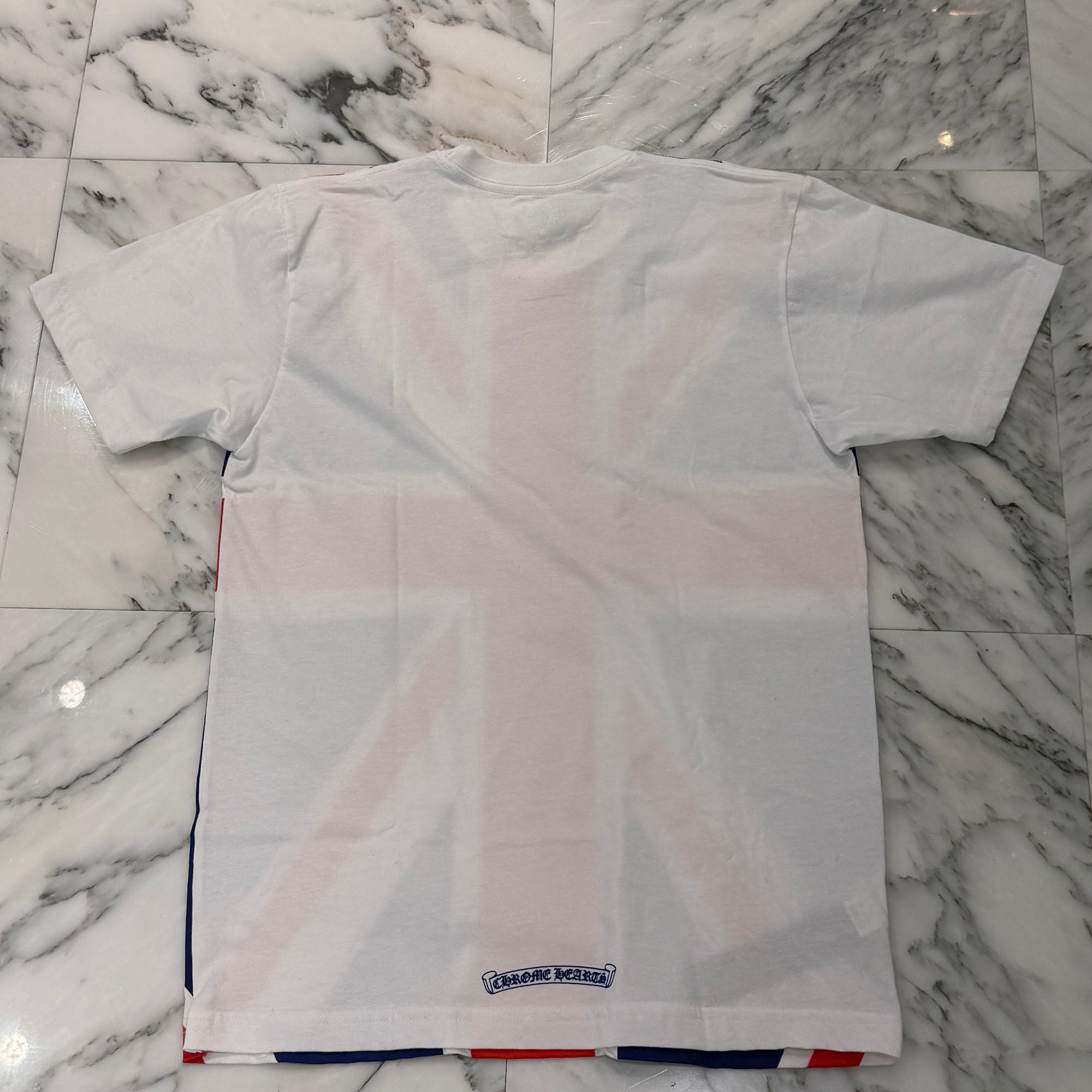 CHROME HEARTS Union Jack Neck Logo Short Sleeve Tee Size M クロムハーツ ユニオン ジャック ネックロゴ ショートスリーブ Tシャツ サイズM