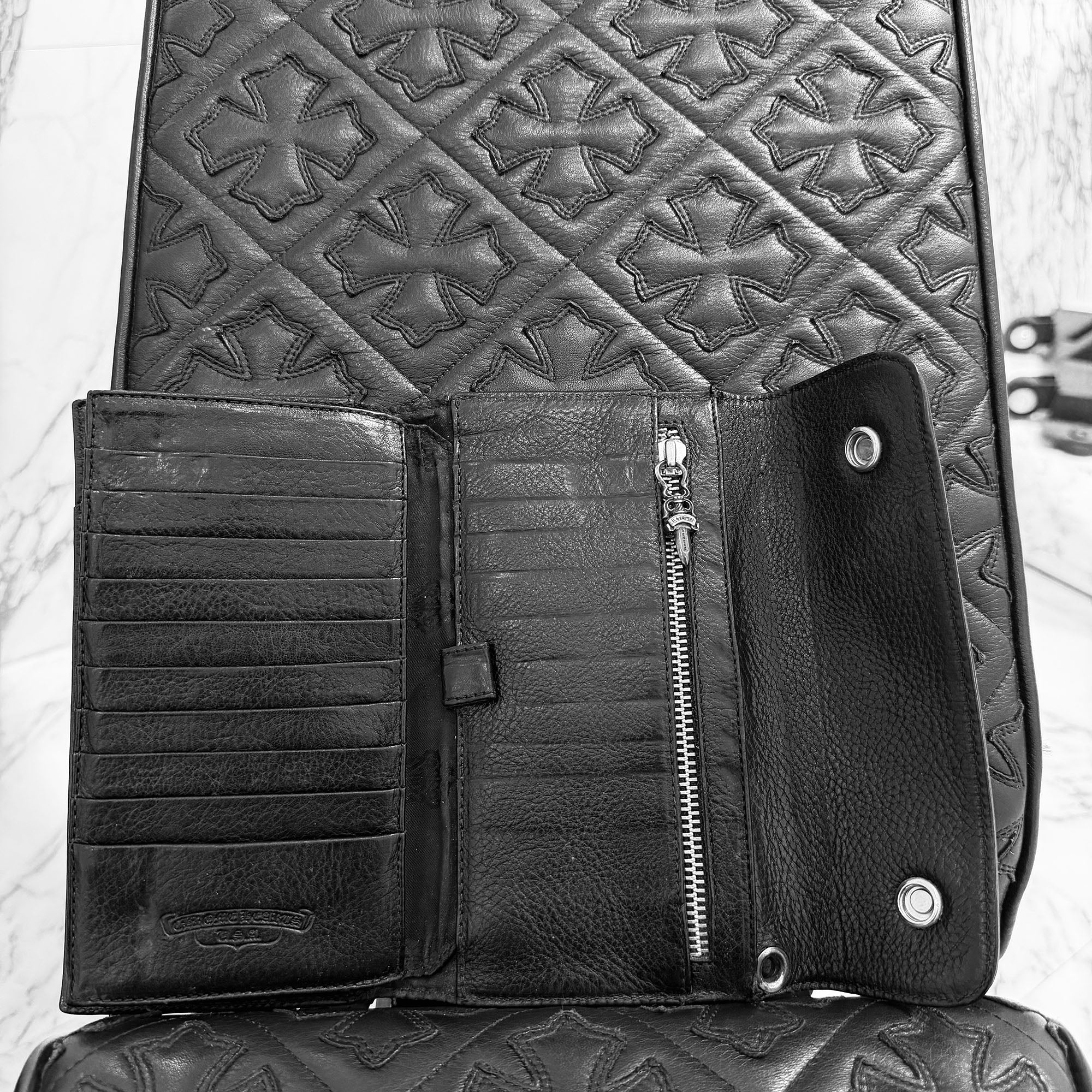 CHROME HEARTS Wave Cross Ball Wallet クロムハーツ ウェーブクロスボール ウォレット
