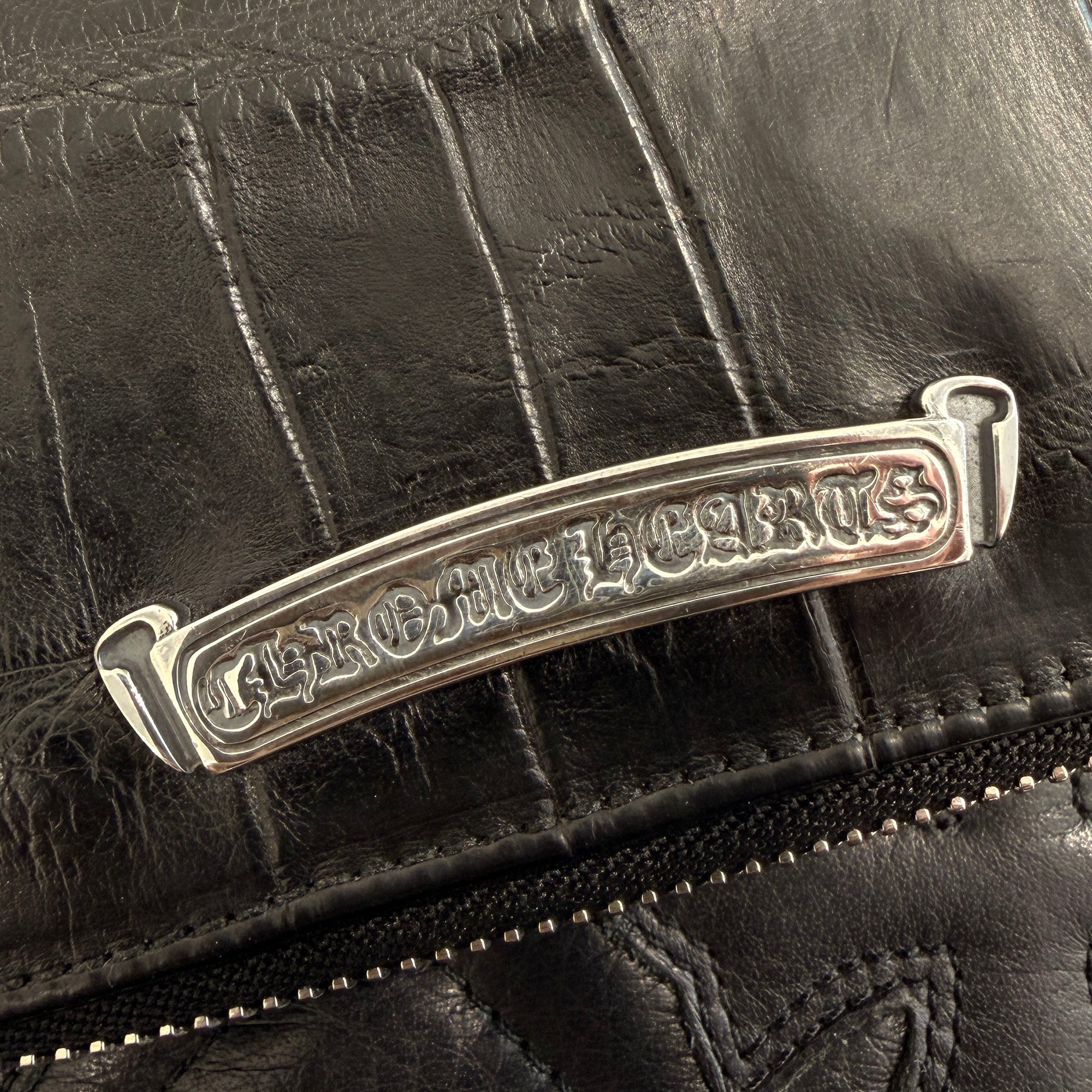 CHROME HEARTS Alligator Leather Square Zip Bill Wallet クロムハーツ アリゲーターレザー スクエアジップ ビルウォレット