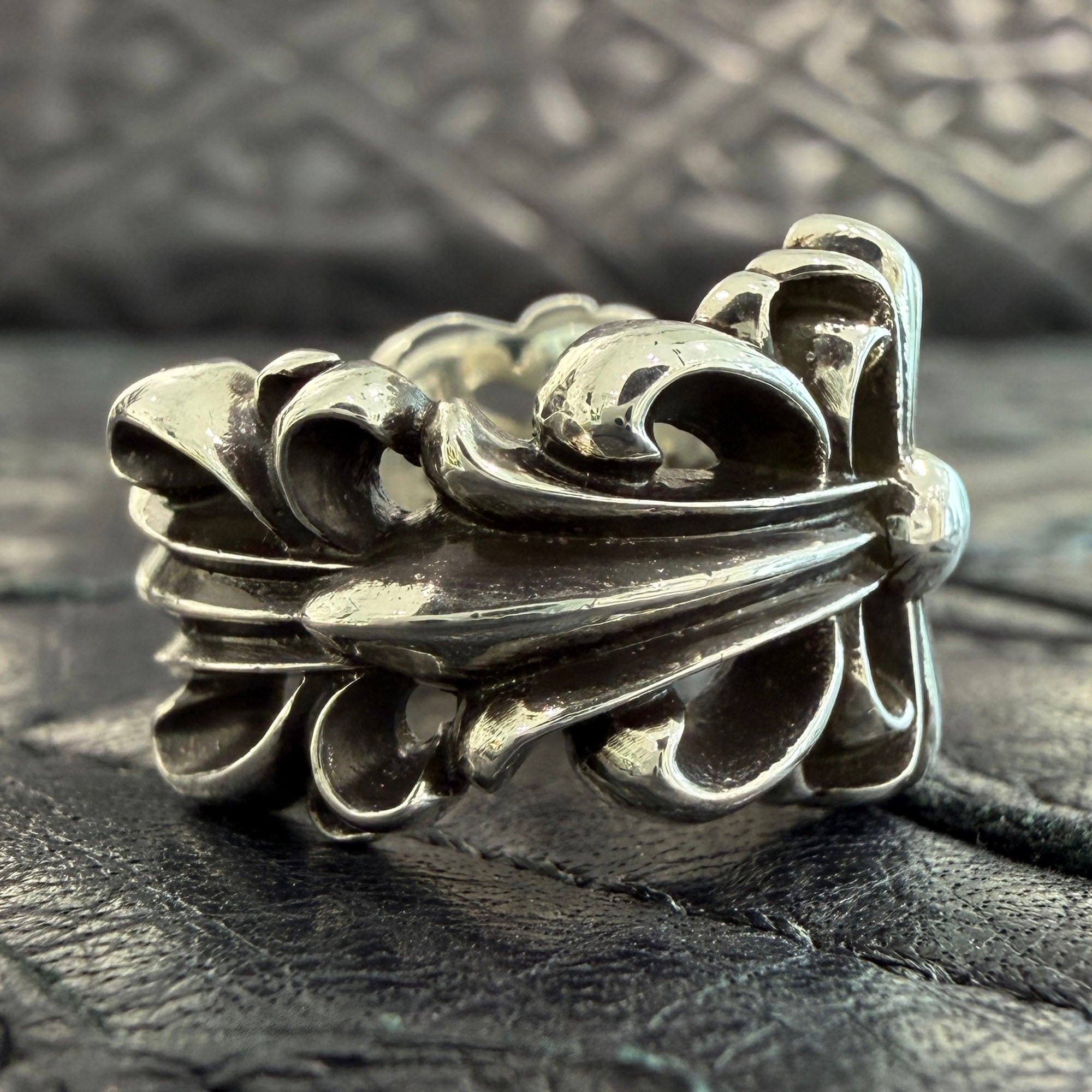 CHROME HEARTS DBL FLRL CRS Ring Size 7号 クロムハーツ ダブルフローラルクロス リング シルバー925 サイズ7号