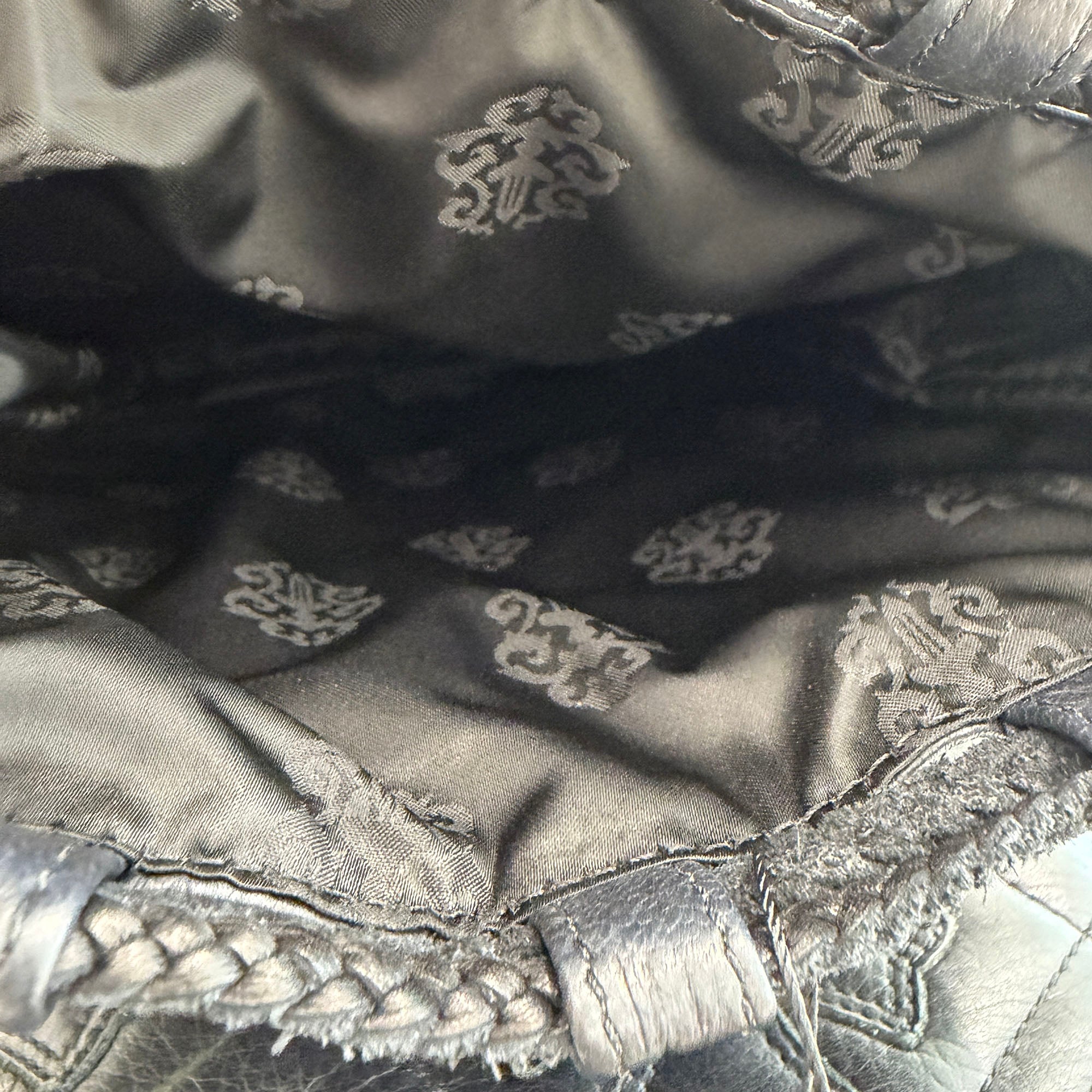 CHROME HEARTS DRAWSTRING Cemetery Cross Patch Sack クロムハーツ ドローストリング セメタリー クロスパッチ サック 巾着