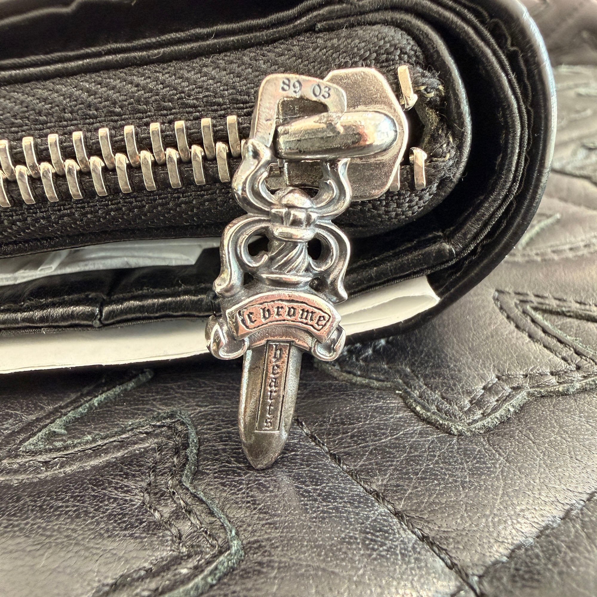 CHROME HEARTS Alligator Leather Square Zip Bill Wallet クロムハーツ アリゲーターレザー スクエアジップ ビルウォレット