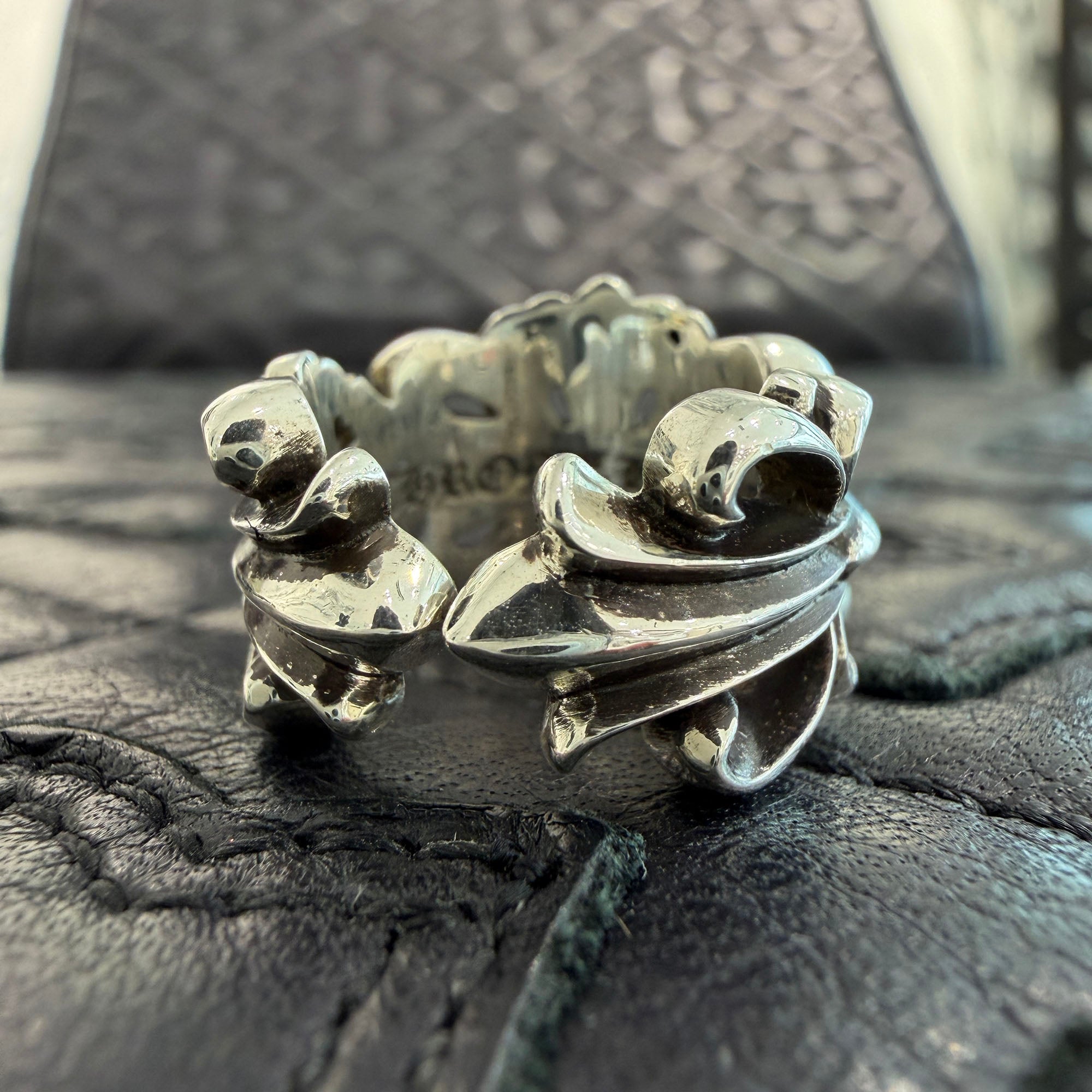 CHROME HEARTS DBL FLRL CRS Ring Size 7号 クロムハーツ ダブルフローラルクロス リング シルバー925 サイズ7号