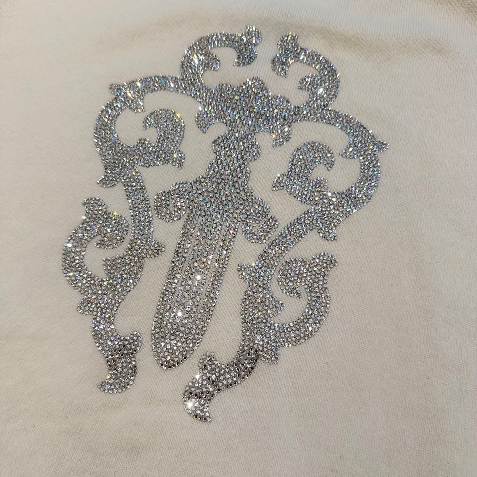CHROME HEARTS Y Not Rhinestone Vine Dagger Cashmere Sleeveless Tee Size L クロムハーツ ワイノット ラインストーン ヴァインダガー カシミヤ ノースリーブ Tシャツ サイズL