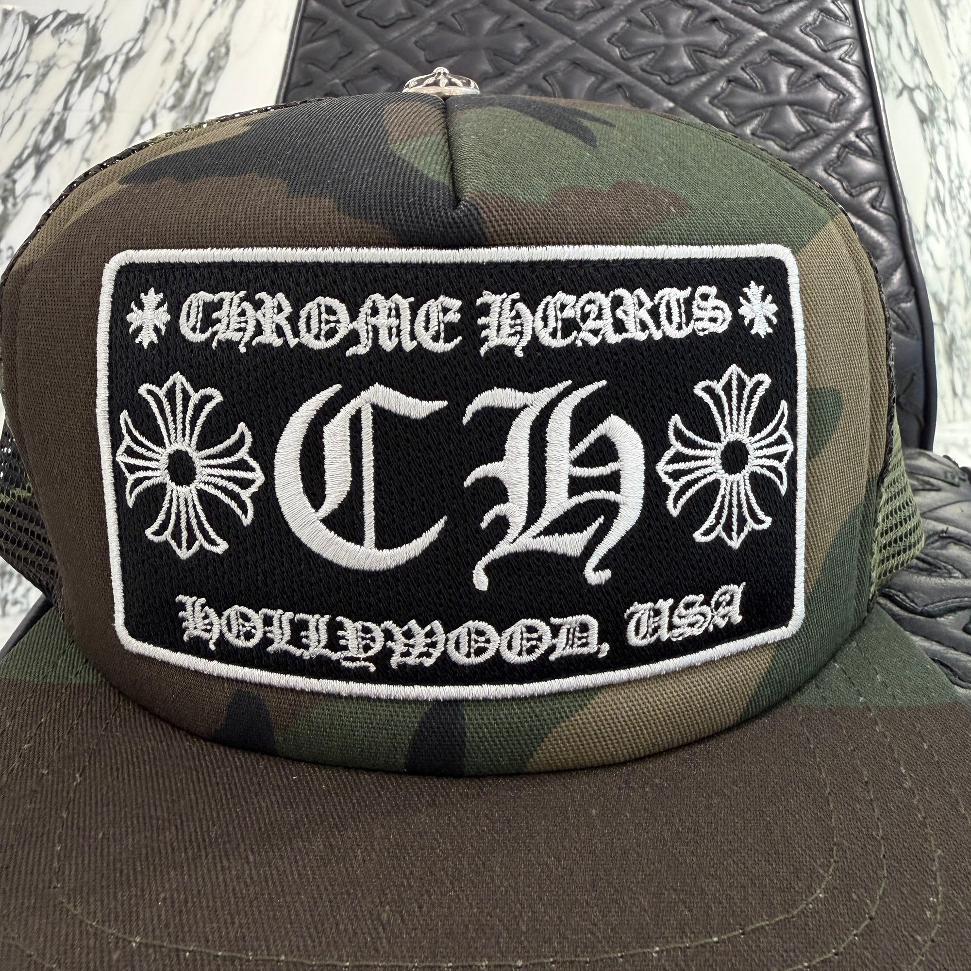 CHROME HEARTS Hollywood Limited Camo Mesh Trucker Cap Size ONE SIZE (51-61) クロムハーツ ハリウッド限定 カモメッシュ トラッカーキャップ サイズONE SIZE (51-61)