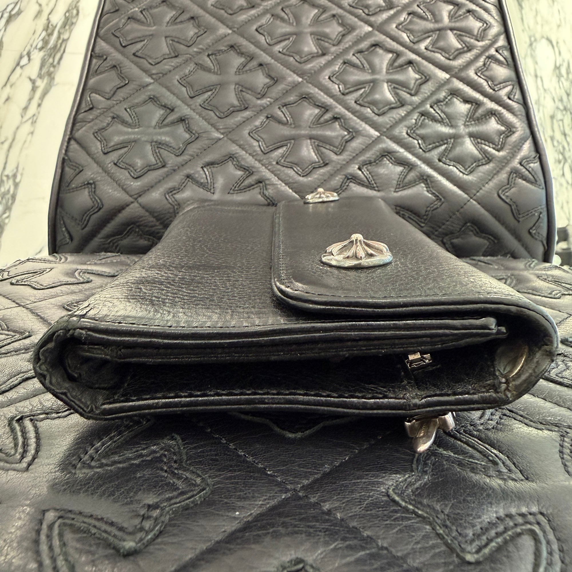 CHROME HEARTS Wave Cross Ball Wallet クロムハーツ ウェーブクロスボール ウォレット