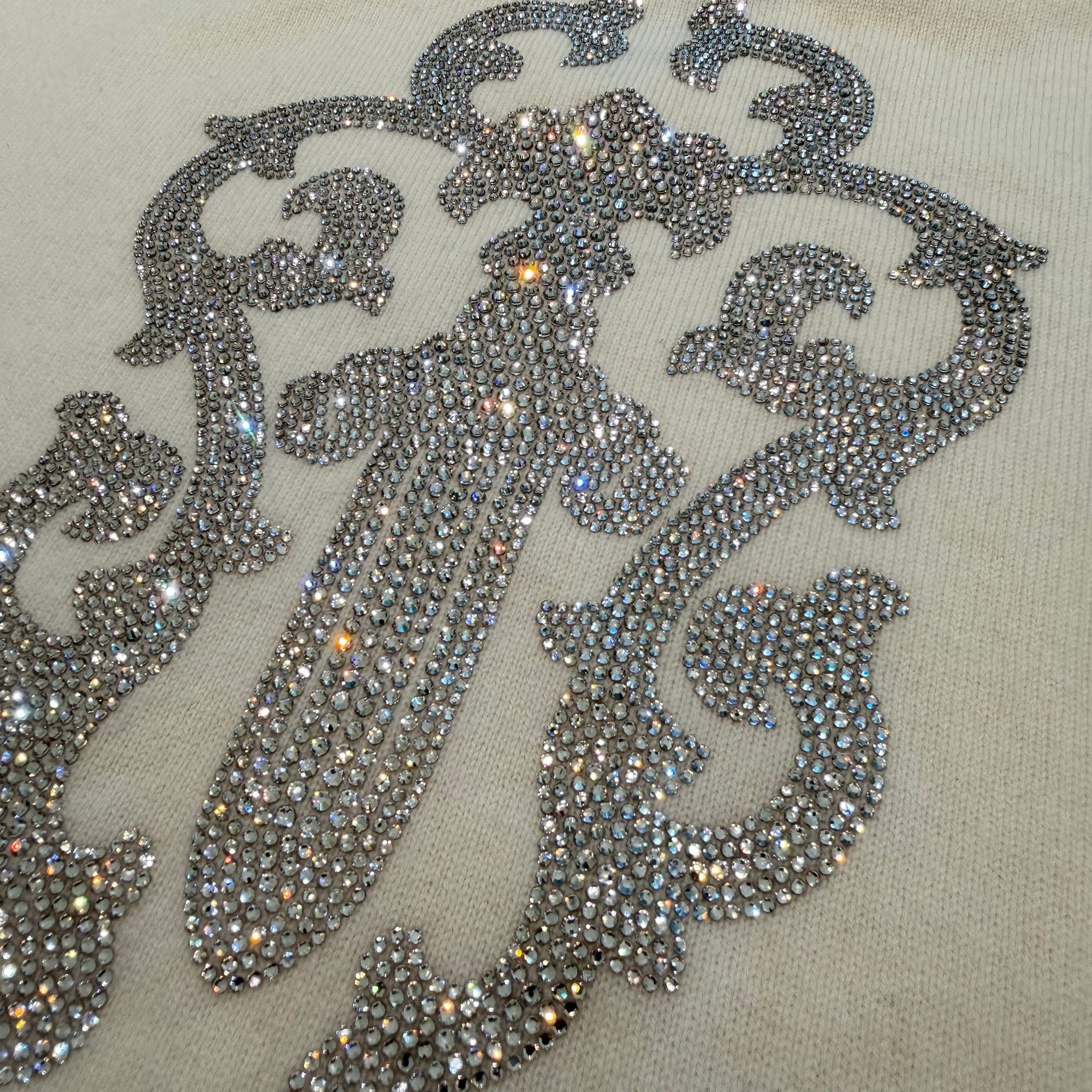 CHROME HEARTS Y Not Rhinestone Vine Dagger Cashmere Sleeveless Tee Size L クロムハーツ ワイノット ラインストーン ヴァインダガー カシミヤ ノースリーブ Tシャツ サイズL