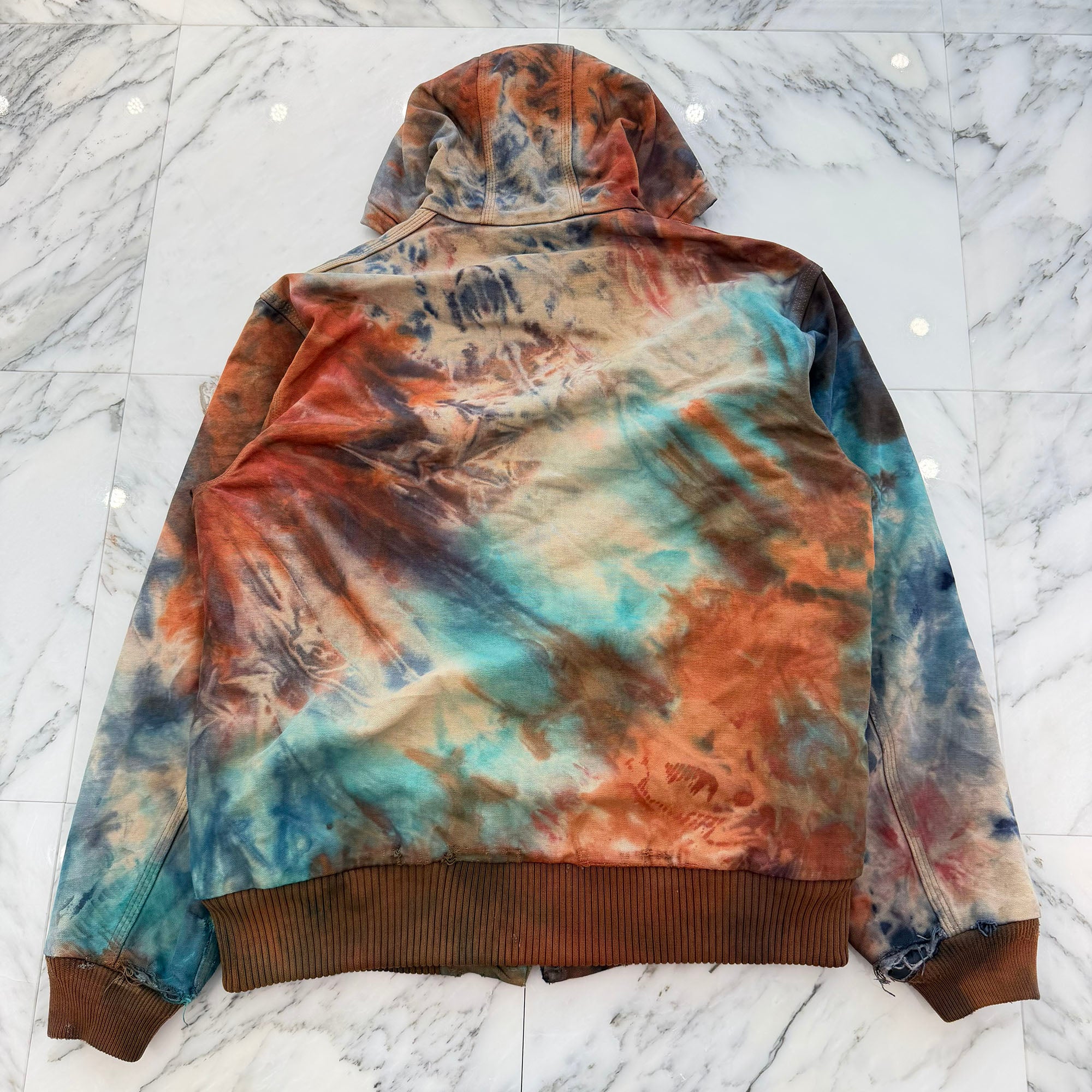 Vintage Carhartt J140 Tie Dye Insulated Remake Active Zip Up Jacket ヴィンテージ カーハート J140 タイダイ インシュレーテッド リメイク アクティブ ジップアップジャケット