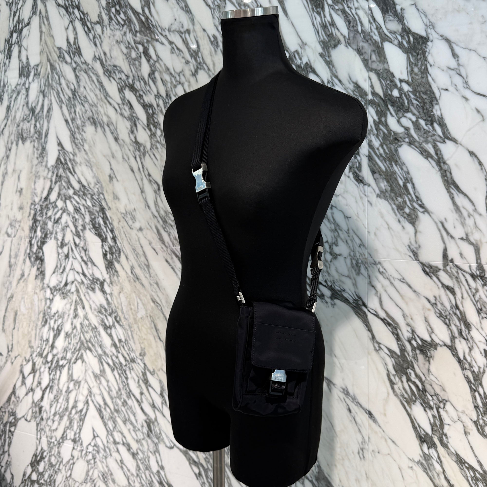 PRADA Re-Nylon Mini Shoulder Smart Phone Pouch MV583 プラダ リ