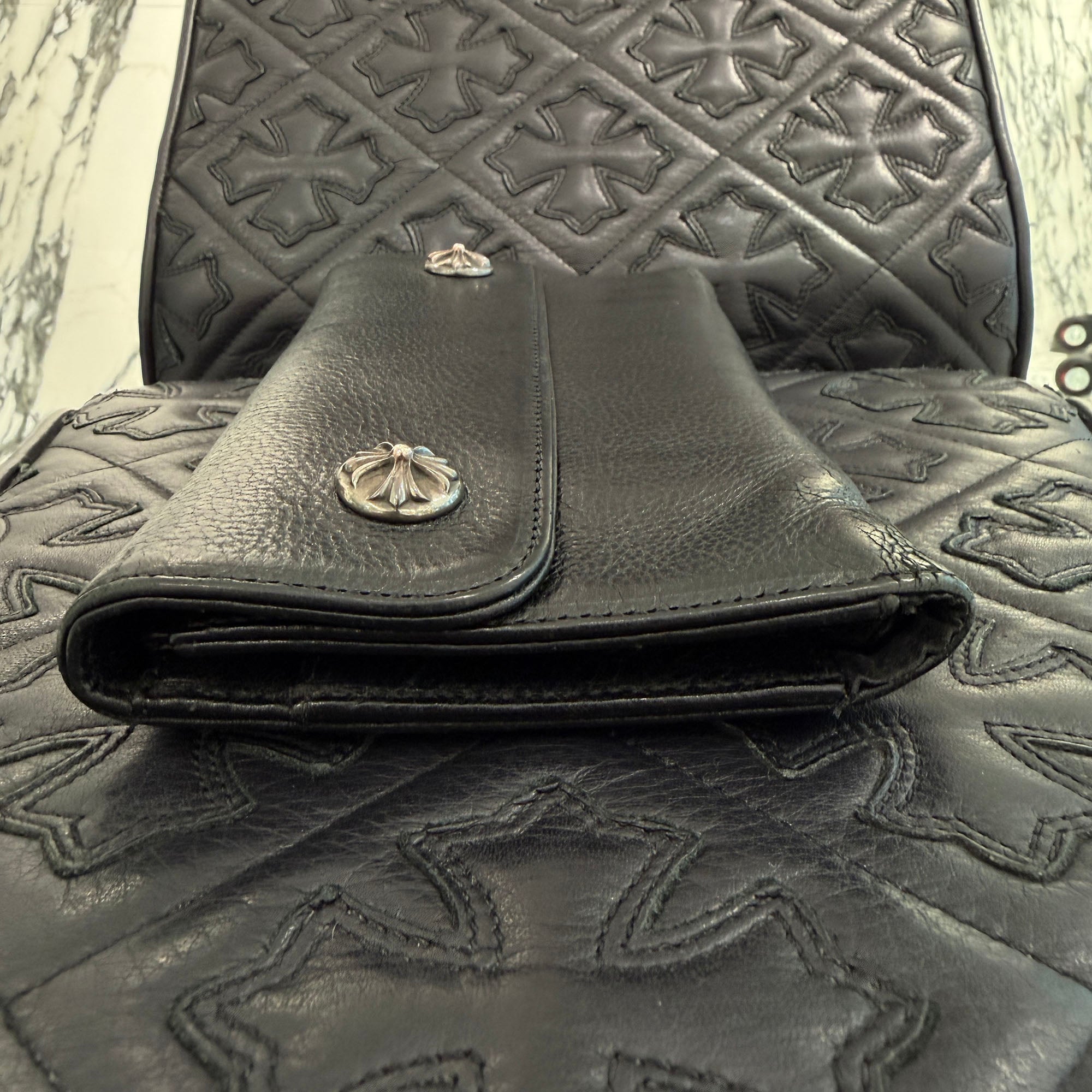 CHROME HEARTS Wave Cross Ball Wallet クロムハーツ ウェーブクロスボール ウォレット