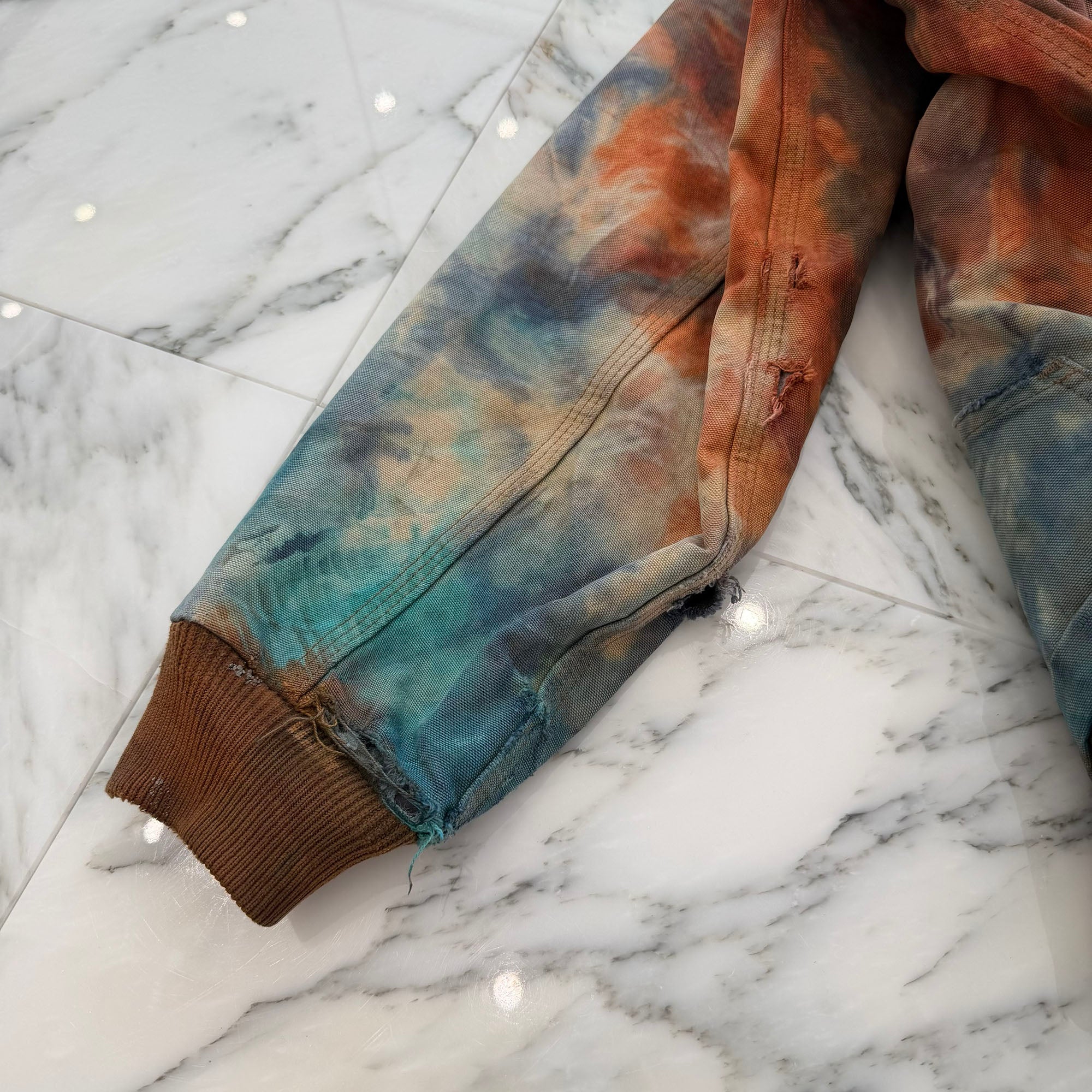 Vintage Carhartt J140 Tie Dye Insulated Remake Active Zip Up Jacket ヴィンテージ カーハート J140 タイダイ インシュレーテッド リメイク アクティブ ジップアップジャケット