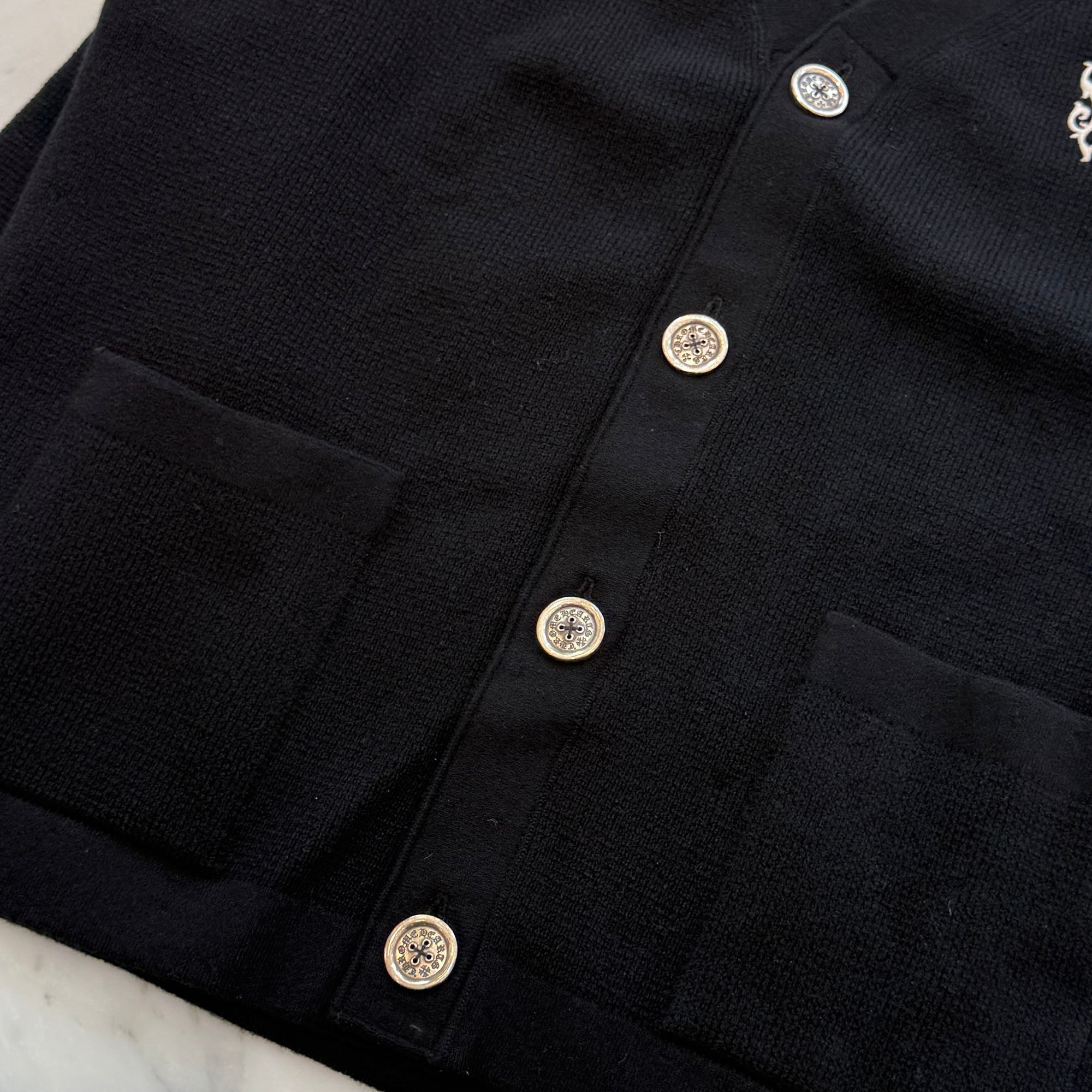 CHROME HEARTS YNOT Vine Dagger Embroidery Cashmere Knit Cardigan Size L クロムハーツ ワイノット ヴァインダガー ロゴ刺繍 カシミヤニットカーディガン サイズL