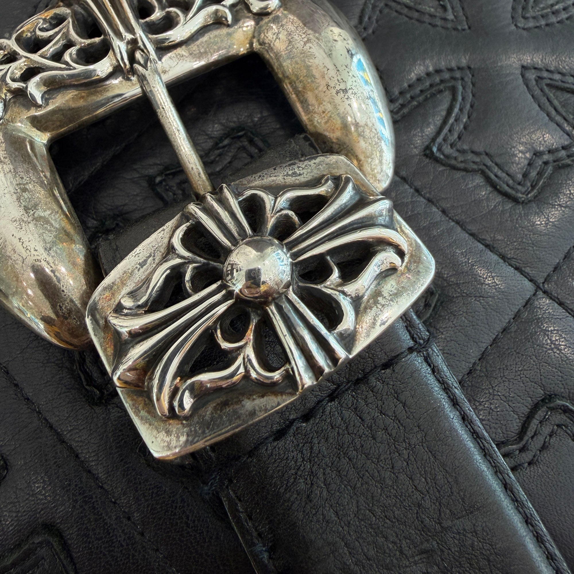 CHROME HEARTS 3PC Classic Leather Belt クロムハーツ 3PC クラシック