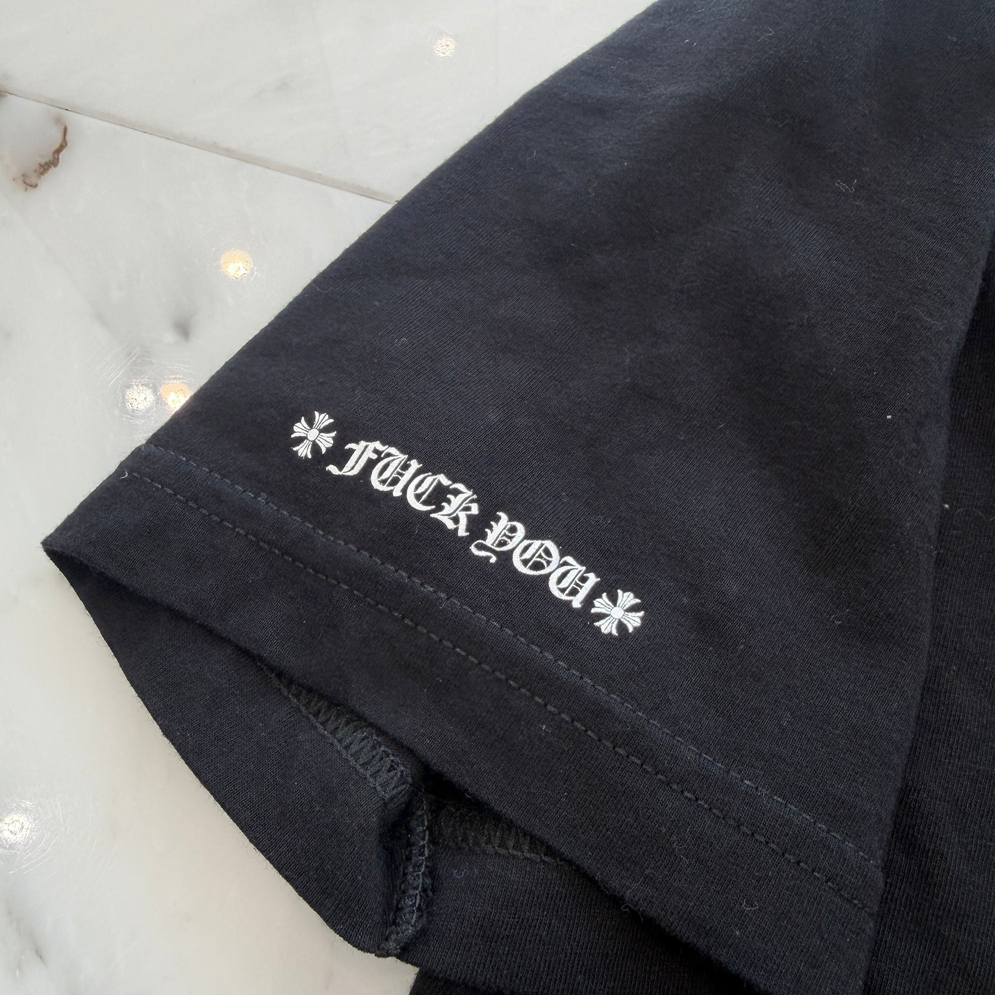 CHROME HEARTS Scroll Label Fuck You Logo Print Tee Size S クロムハーツ スクロール ラベル ファックユー ロゴ プリント Tシャツ サイズS