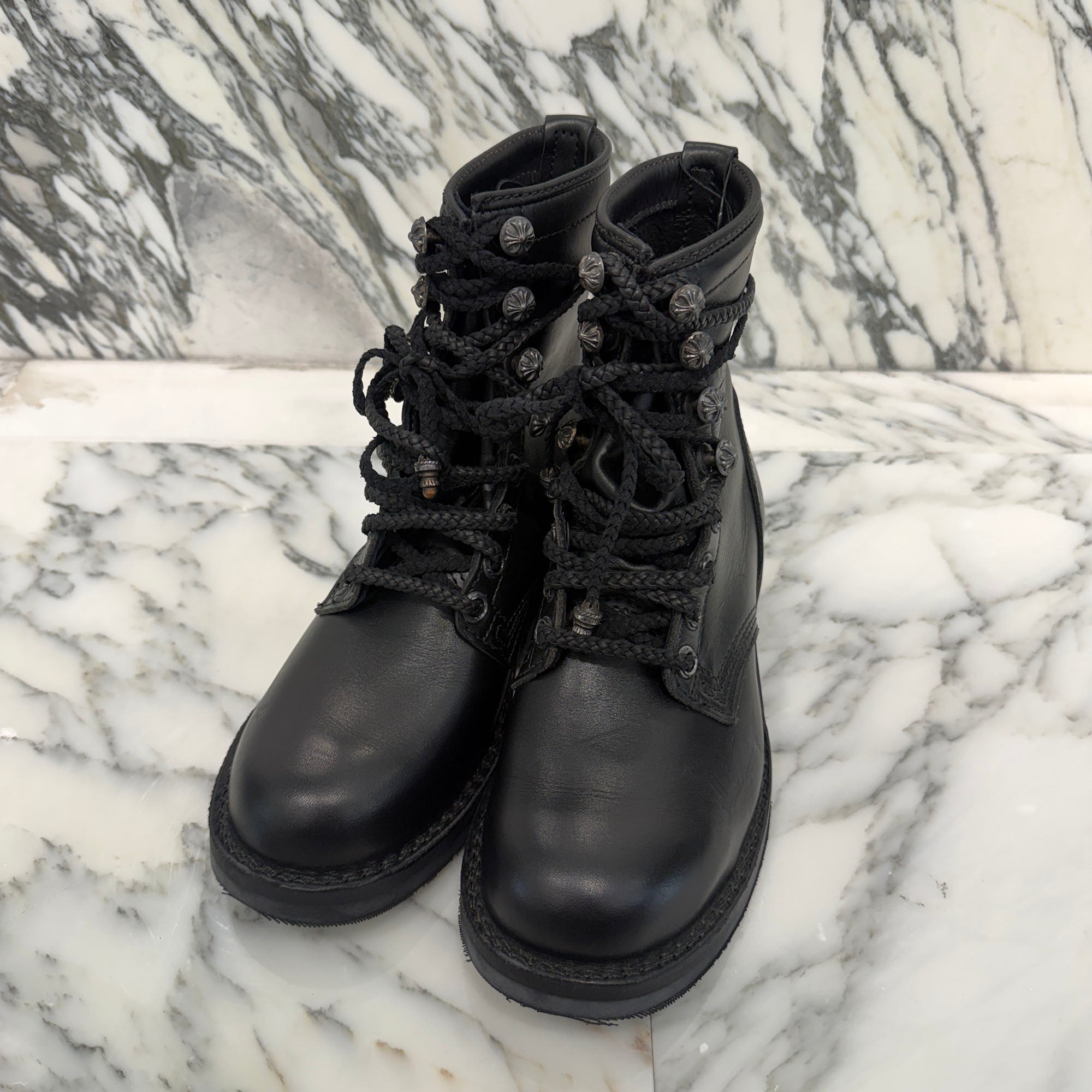 CHROME HEARTS × WESCO Custom JOBMASTER Leather Boots Size 7 1/2E (約25.5cm～26.0cm) クロムハーツ × ウエスコ カスタム ジョブマスター レザーブーツ サイズ7 1/2E (約25.5cm～26.0cm)
