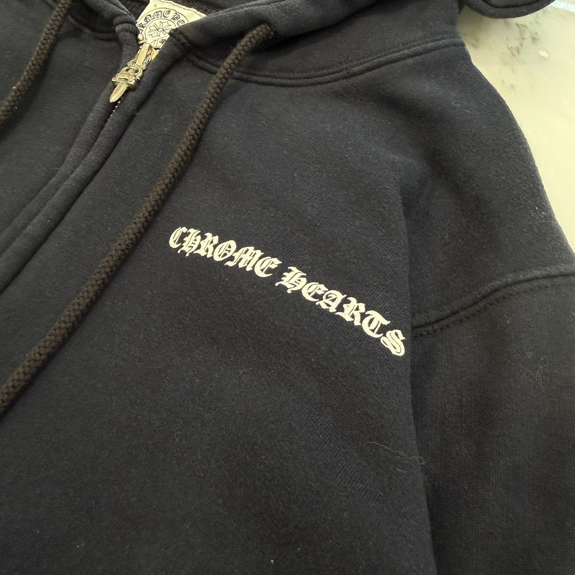 CHROME HEARTS OLD Back CH Plus Print Zip Up Hoodie Size S クロムハーツ オールド バック CHプラス プリント ジップアップフーディ サイズS