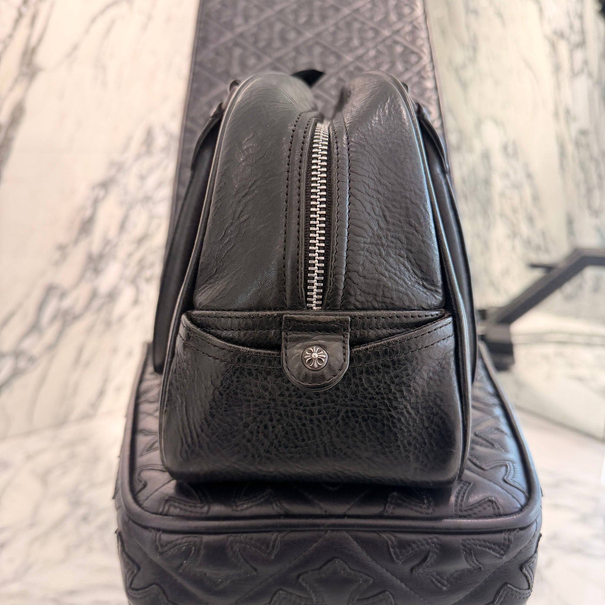 CHROME HEARTS Cemetery Cross Patch GYM Bag クロムハーツ セメタリークロスパッチ ジムバッグ