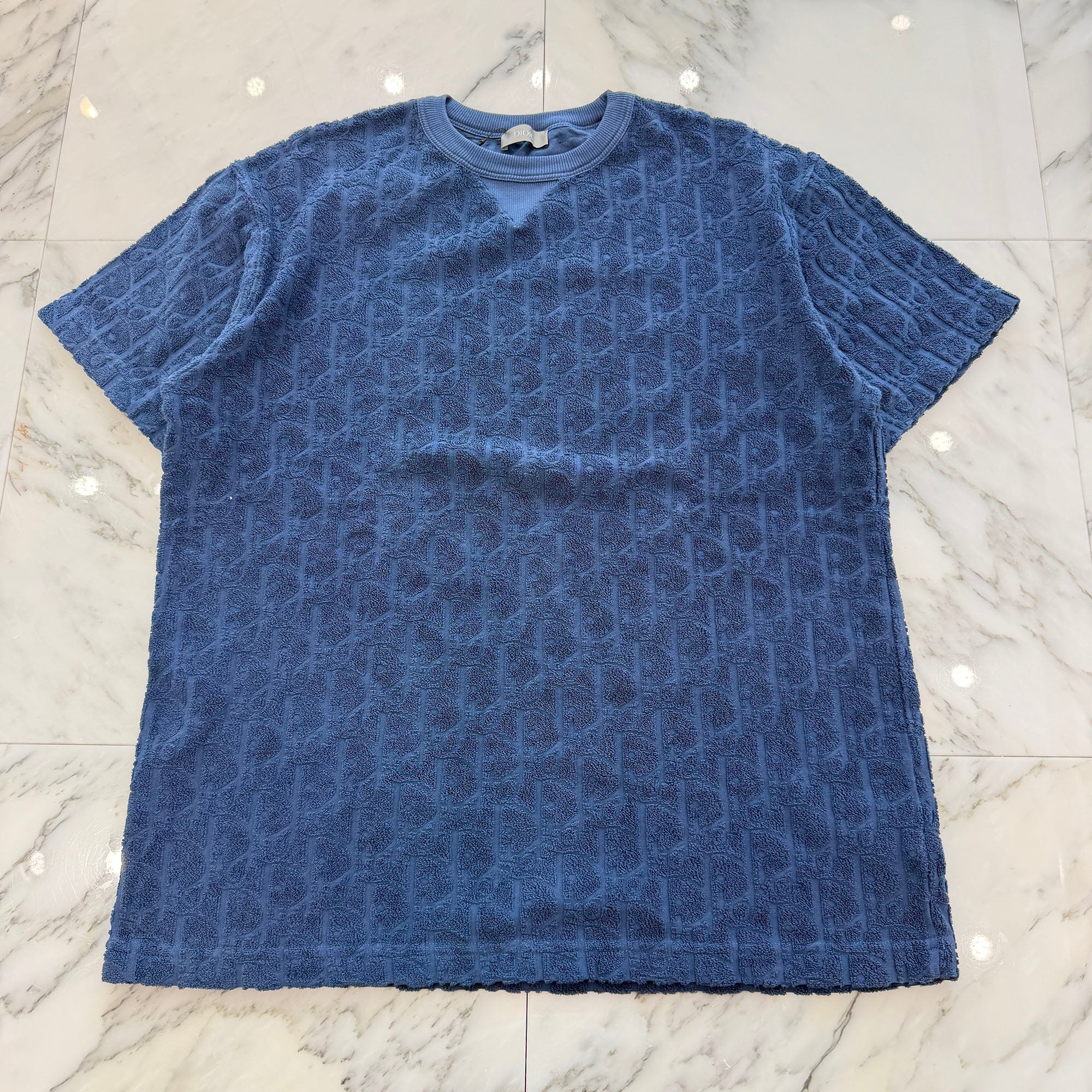 DIOR 2021SS Oblique Terry Cotton Jacquard Tee 113J692A0614 Size S ディオール オブリーク テリー コットン ジャカードTシャツ サイズS