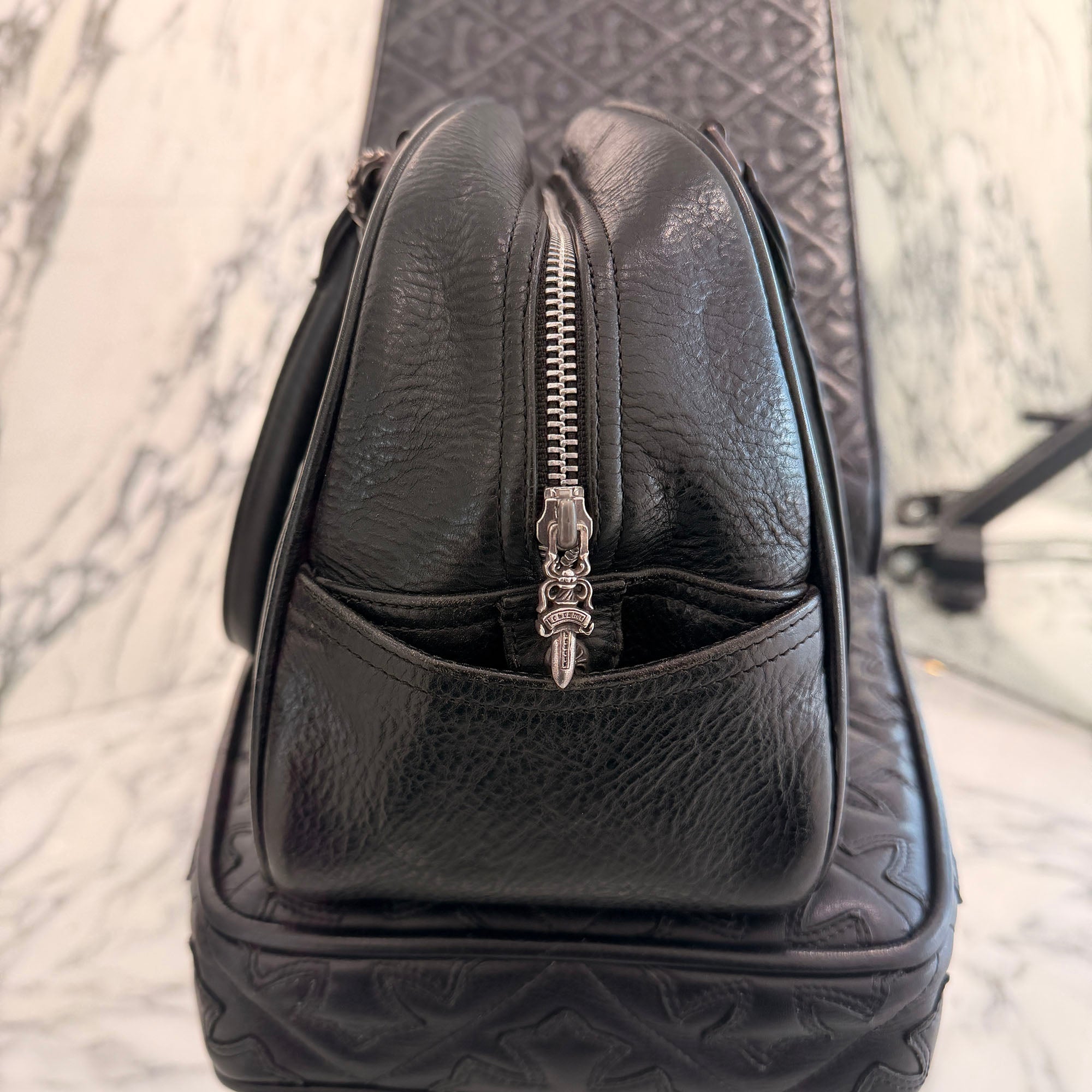 CHROME HEARTS Cemetery Cross Patch GYM Bag クロムハーツ セメタリークロスパッチ ジムバッグ