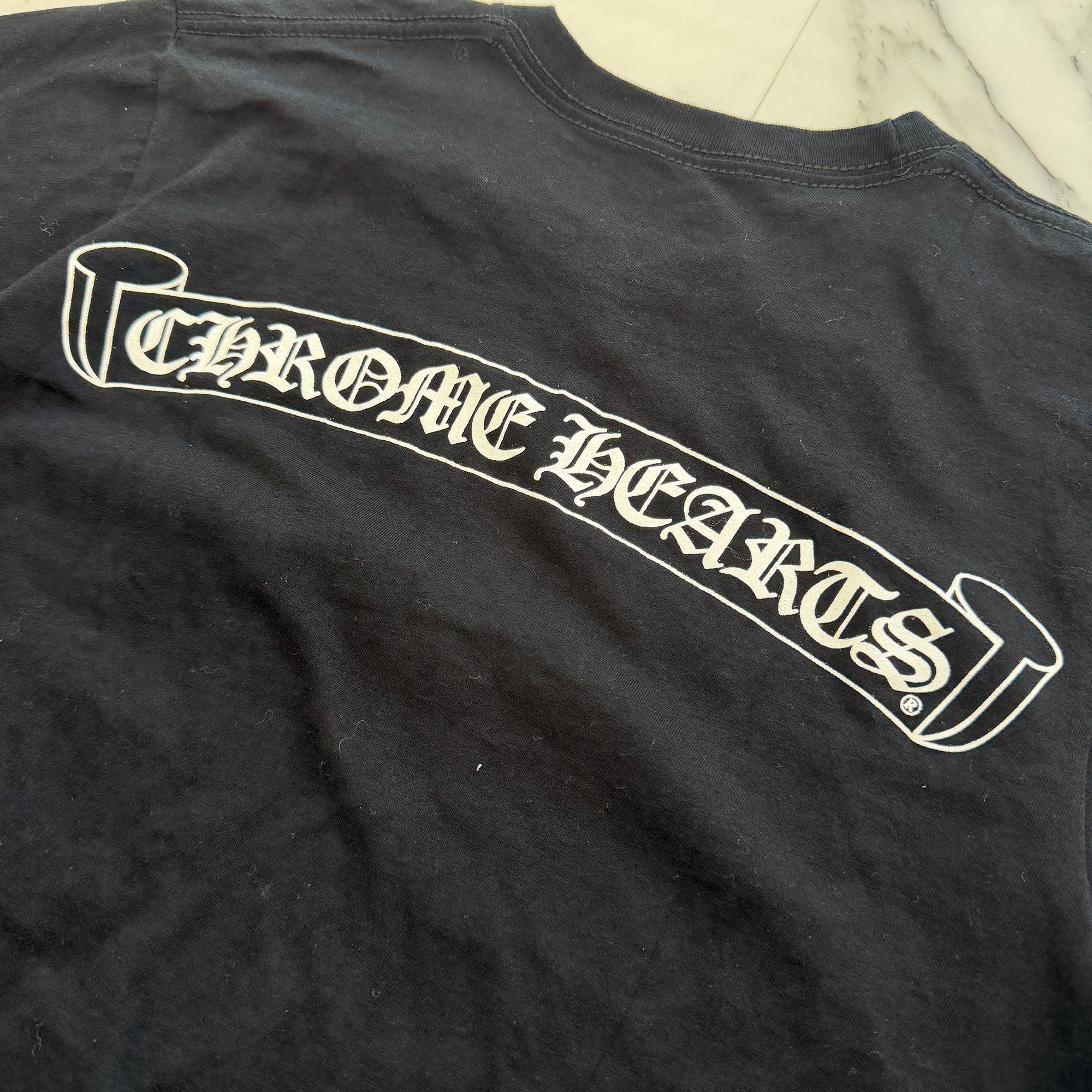CHROME HEARTS Scroll Label Fuck You Logo Print Tee Size S クロムハーツ スクロール ラベル ファックユー ロゴ プリント Tシャツ サイズS