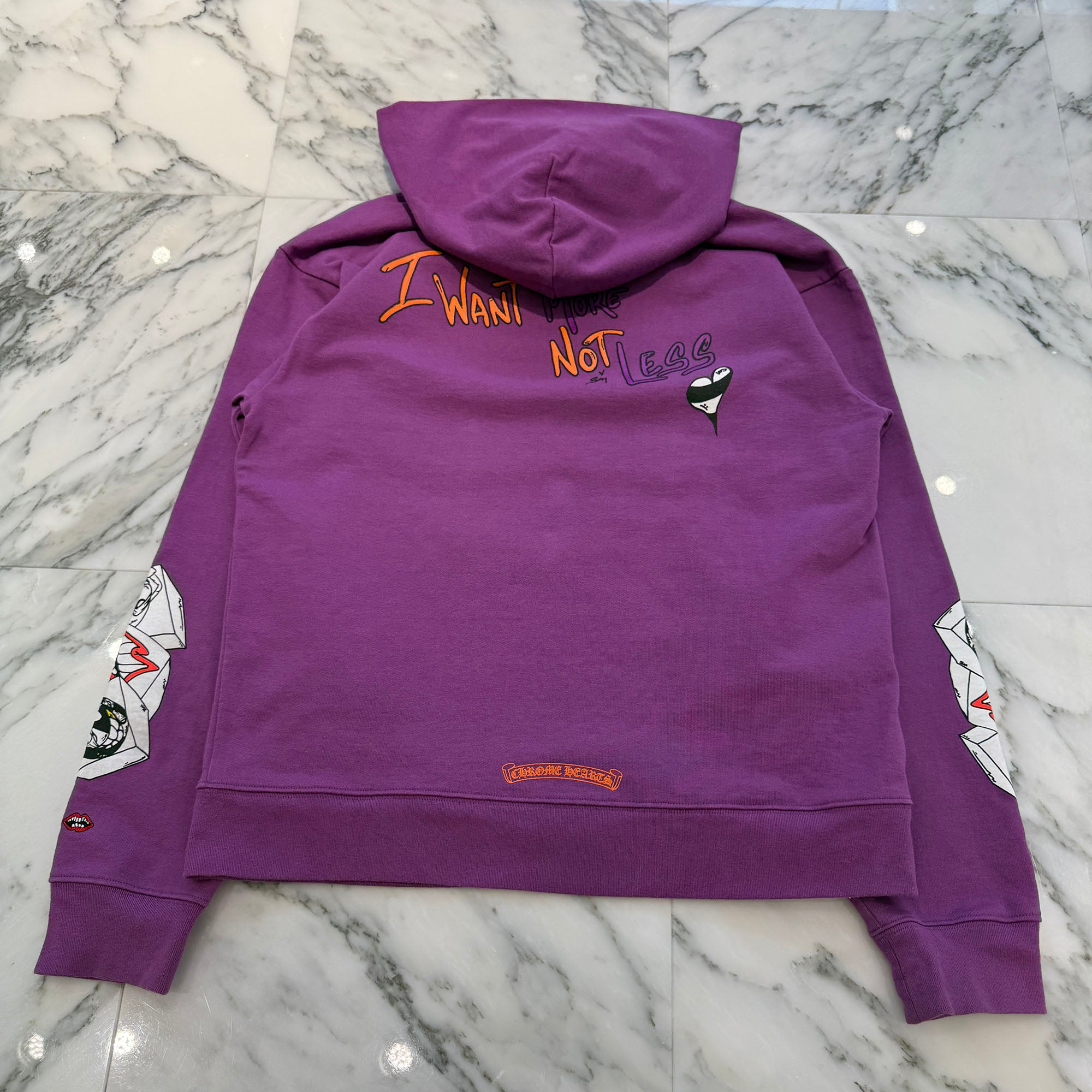 CHROME HEARTS × MATTY BOY 2024AW "I WANT MORE NOT LESS" Pullover Hoodie Size L クロムハーツ × マッティボーイ "アイウォントレス" プルオーバーフーディ サイズL