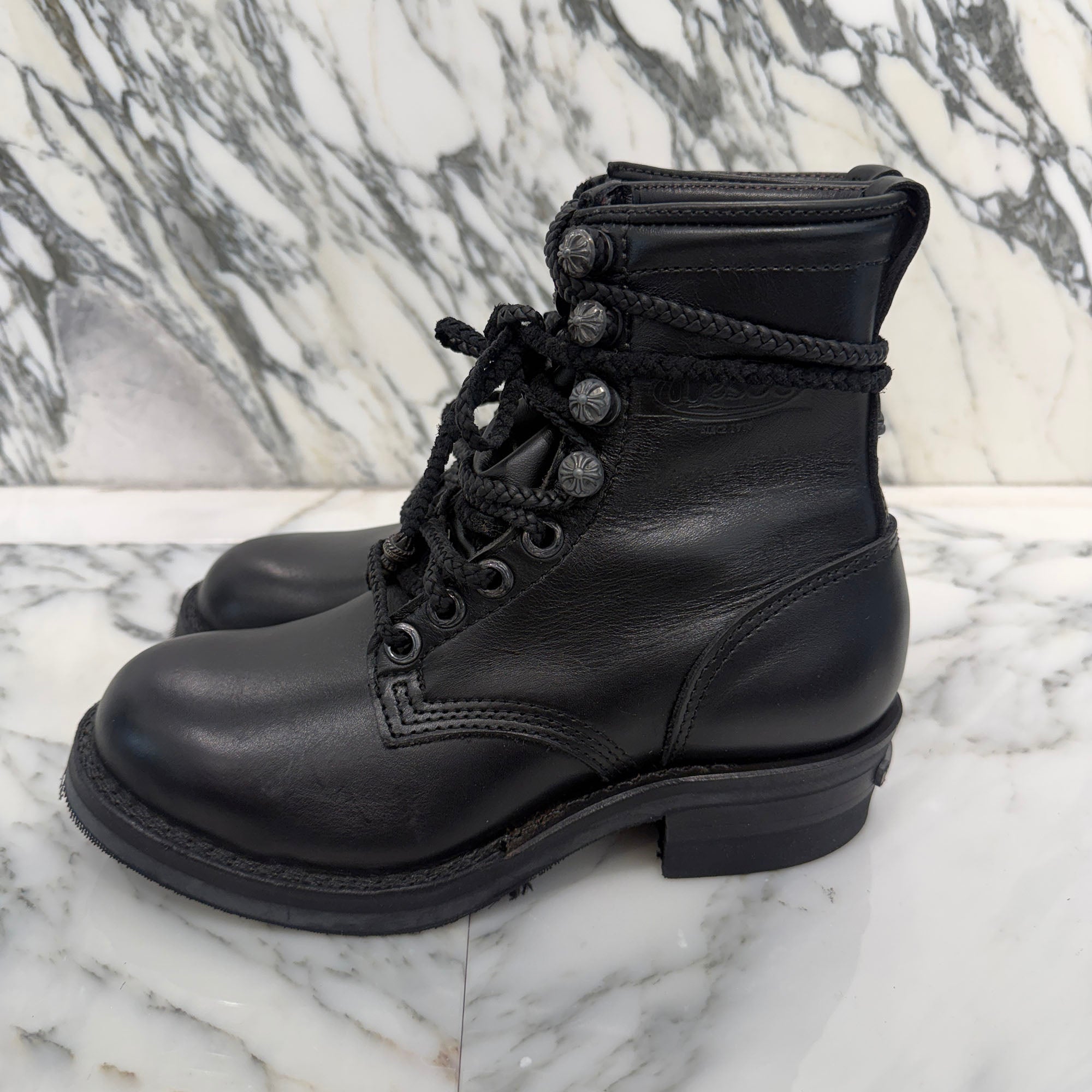 CHROME HEARTS × WESCO Custom JOBMASTER Leather Boots Size 7 1/2E (約25.5cm～26.0cm) クロムハーツ × ウエスコ カスタム ジョブマスター レザーブーツ サイズ7 1/2E (約25.5cm～26.0cm)