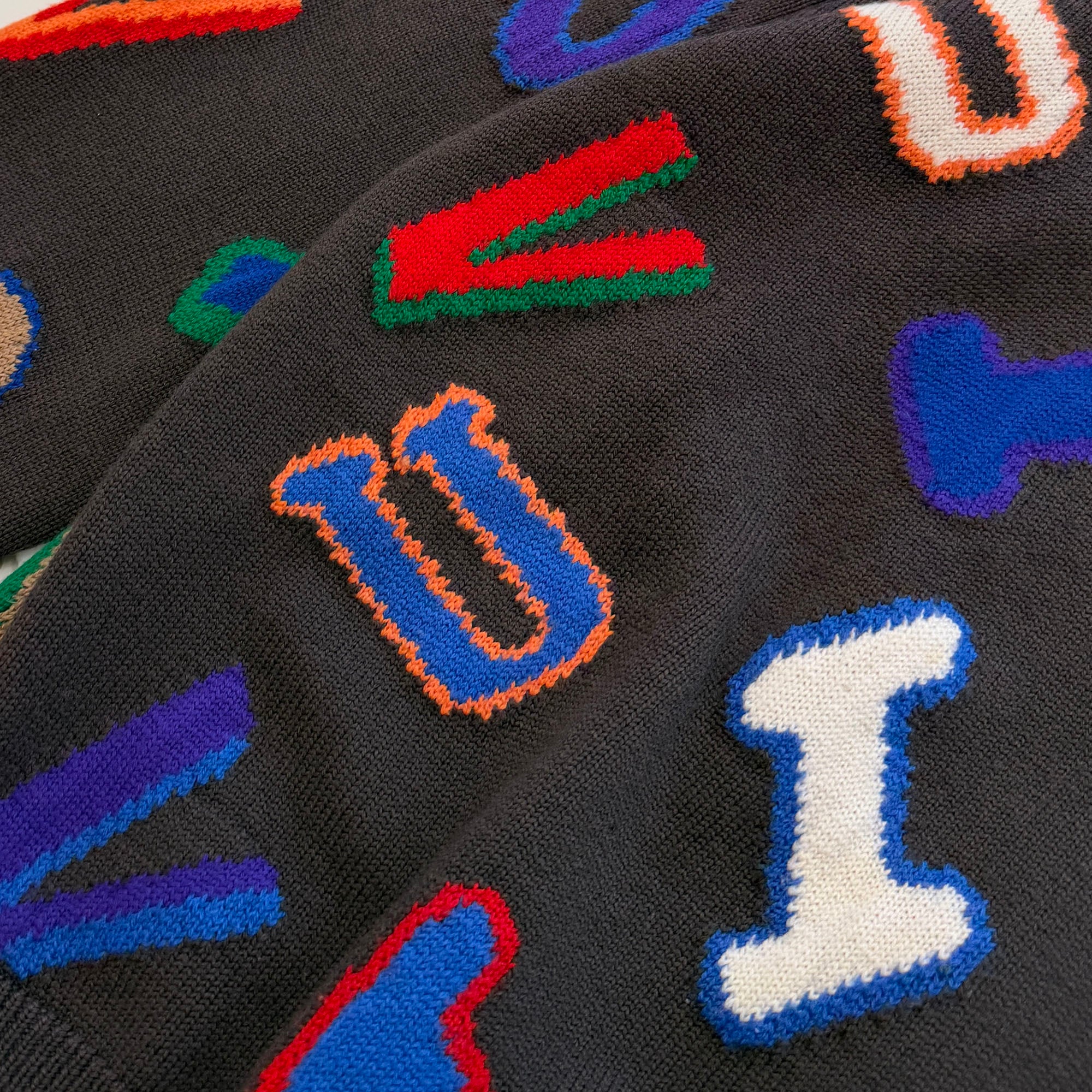 LOUIS VUITTON × NBA 2021AW Embroidery Letters Crew Neck Knit Sweater HNL10W Size L ルイヴィトン × NBA エンブロイダリー レターズ クルーネック ニットセーター サイズL